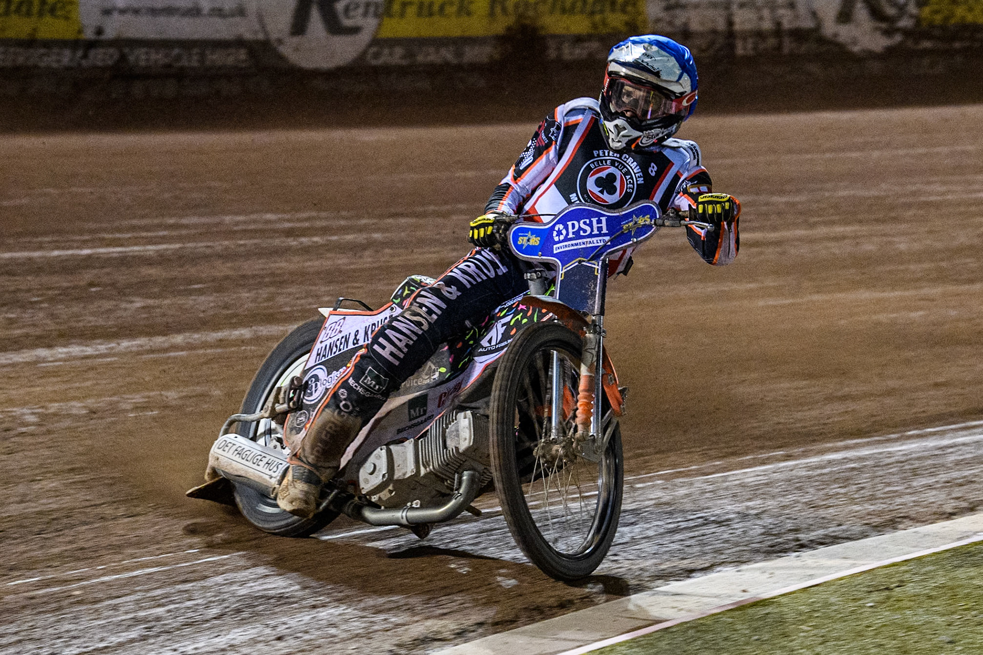 Denmark's Niels-Kristian Iversen in action during the Peter Craven Memorial Trophy meeting at the National Speedway Stadium, Manchester on Monday 18th March 2024. (Photo: Ian Charles | MI News)