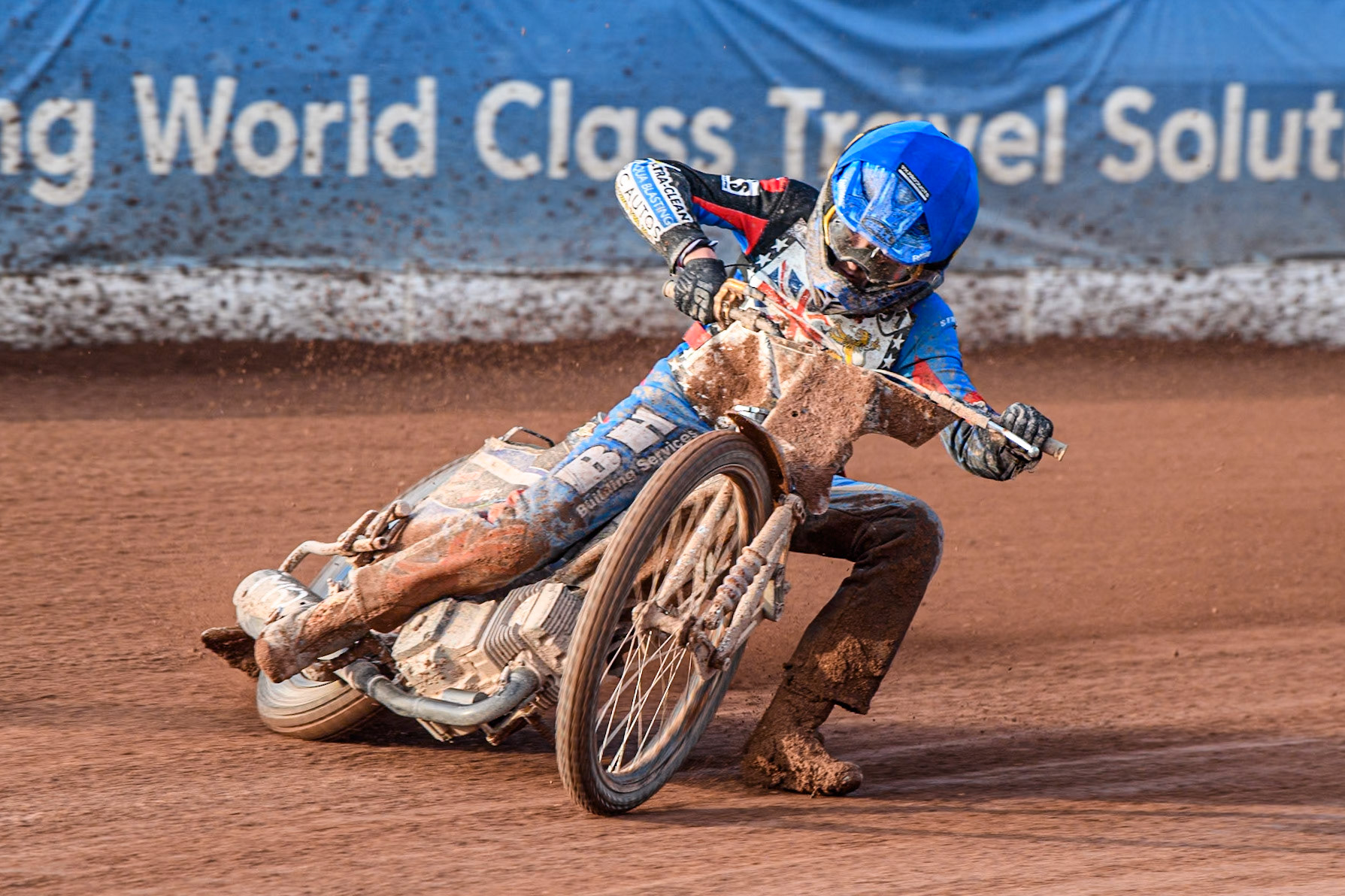 Ollie Binns (250cc) in action during the British Youth 250cc Championships at the National Speedway Stadium, Manchester on Friday 30th August 2024. (Photo: Ian Charles | MI News)