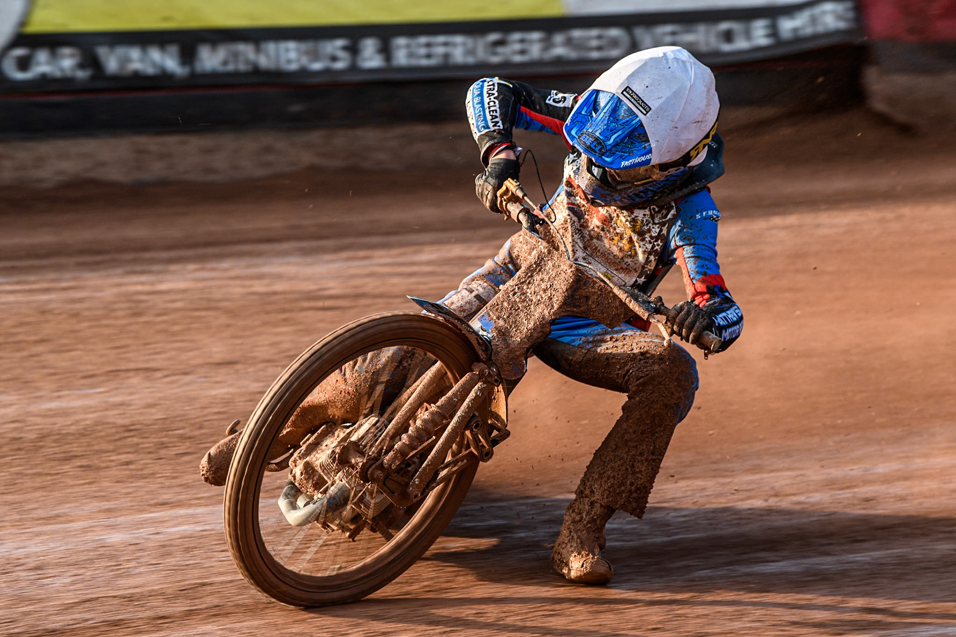 Ollie Binns (250cc) in action during the British Youth 250cc Championships at the National Speedway Stadium, Manchester on Friday 30th August 2024. (Photo: Ian Charles | MI News)