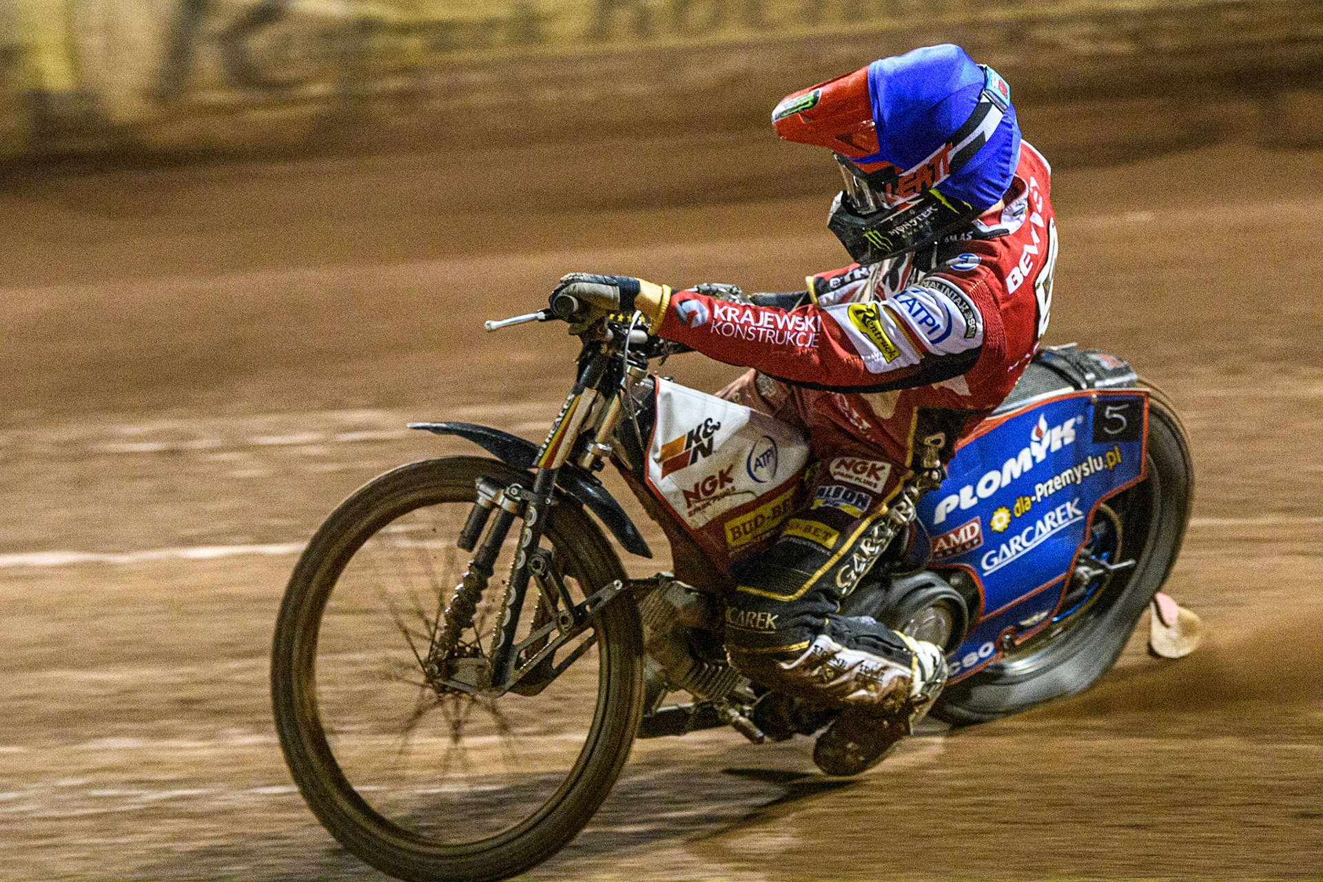 Dan Bewley in action for Belle Vue ATPI Aces during the Sports Insure Premiership Semi Final Playoff 2nd leg match between Belle Vue Aces and Ipswich Witches at the National Speedway Stadium, Manchester on Monday 25th September 2023. (Photo: Ian Charles | MI News)