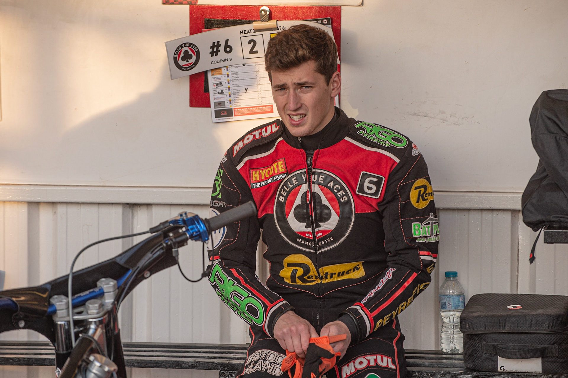 Photo by Ian Charles:

Dimitri Bergé before the meeting

Peterborough Panthers v Belle Vue Aces, British Speedway Premiership, Thursday, 5, September, 2019