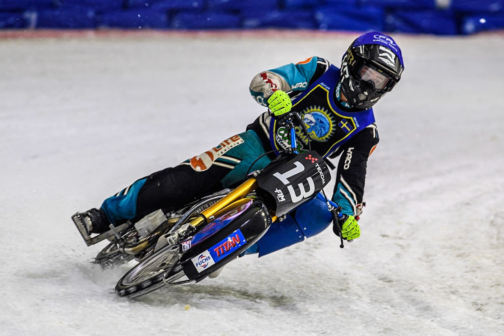 Filip Jäger of Sweden in action during the Roelof Thijs Bokaal at Ice Rink Thialf, Heerenveen, The Netherlands on Friday 5th April 2024. (Photo: Ian Charles | MI News)