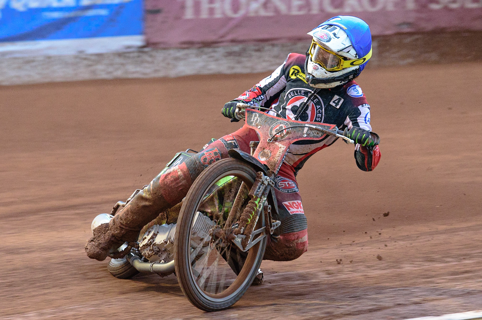 MANCHESTER, UK. JUN 6TH Charles Wright  in action  for Belle Vue ATPI Aces  during the SGB Premiership match between Belle Vue Aces and Ipswich Witches at the National Speedway Stadium, Manchester on Monday 6th June 2022. (Credit: Ian Charles | MI News)