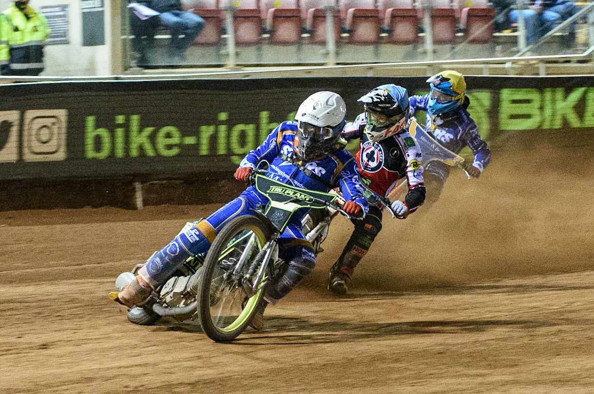 MANCHESTER, UK. SEPT 13TH   during the SGB Premiership match between Belle Vue Aces and King's Lynn Stars at the National Speedway Stadium, Manchester on Monday 13th September 2021. (Credit: Ian Charles | MI News)