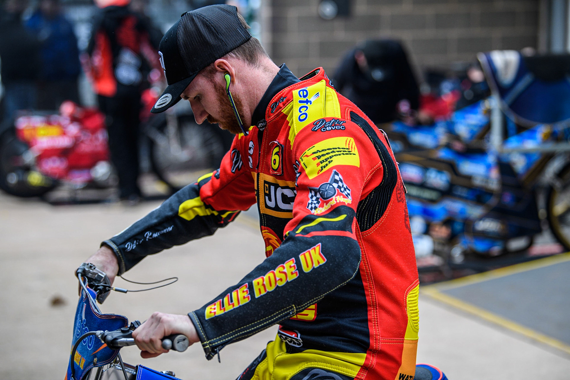 Jake Allen  - mLeicester Watling JCB Lions  during the SGB Premiership match between Belle Vue Aces and Leicester Lions at the National Speedway Stadium, Manchester on Monday 1st May 2023. (Photo: Ian Charles | MI News)