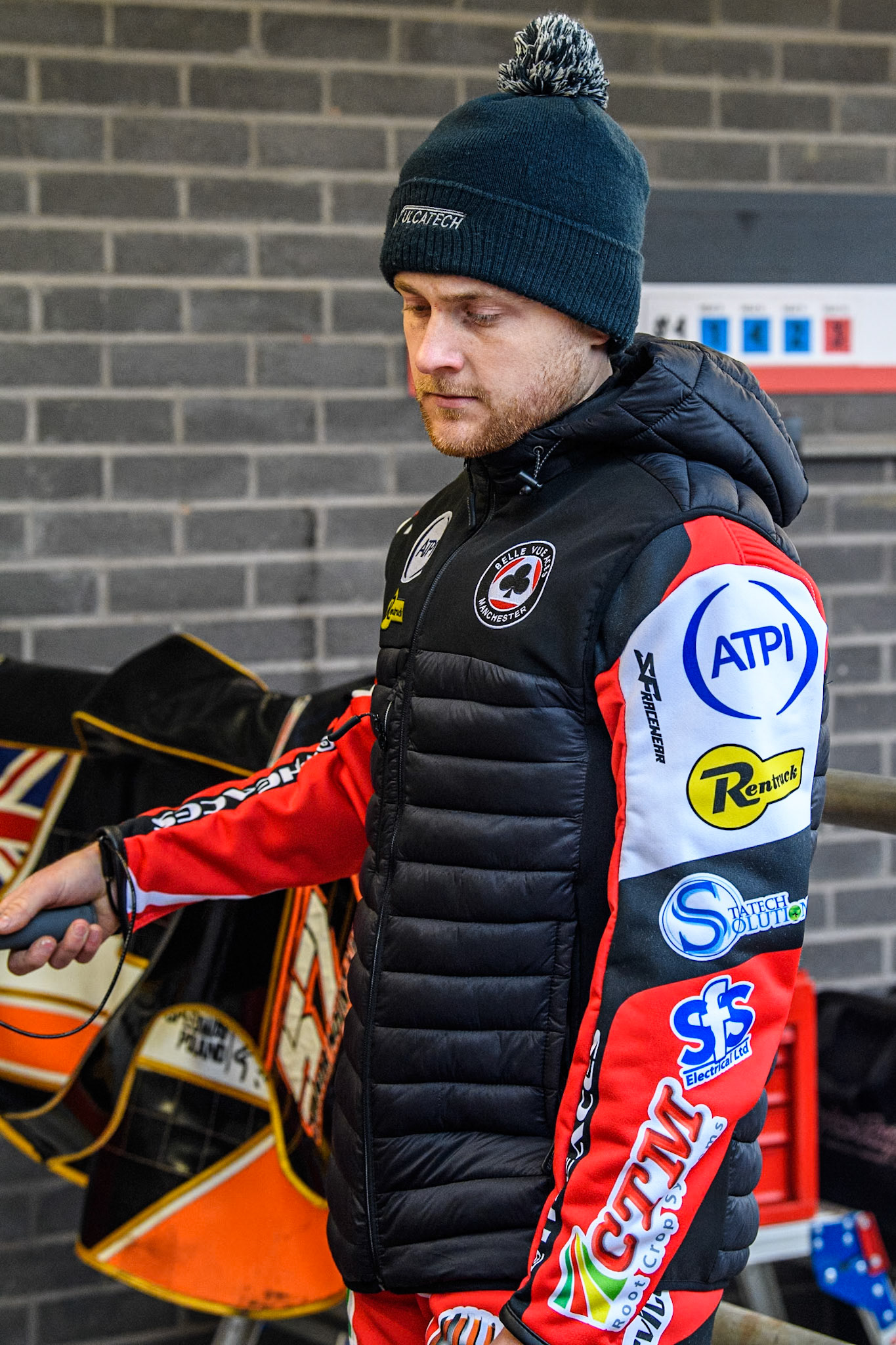 Belle Vue ATPI Aces Connor Mountain during the Rowe Motor Oil Premiership KO Cup Quarter Final 1st Leg between Belle Vue Aces and Sheffield Tigers at the National Speedway Stadium, Manchester on Monday 1st April 2024. (Photo: Ian Charles | MI News)