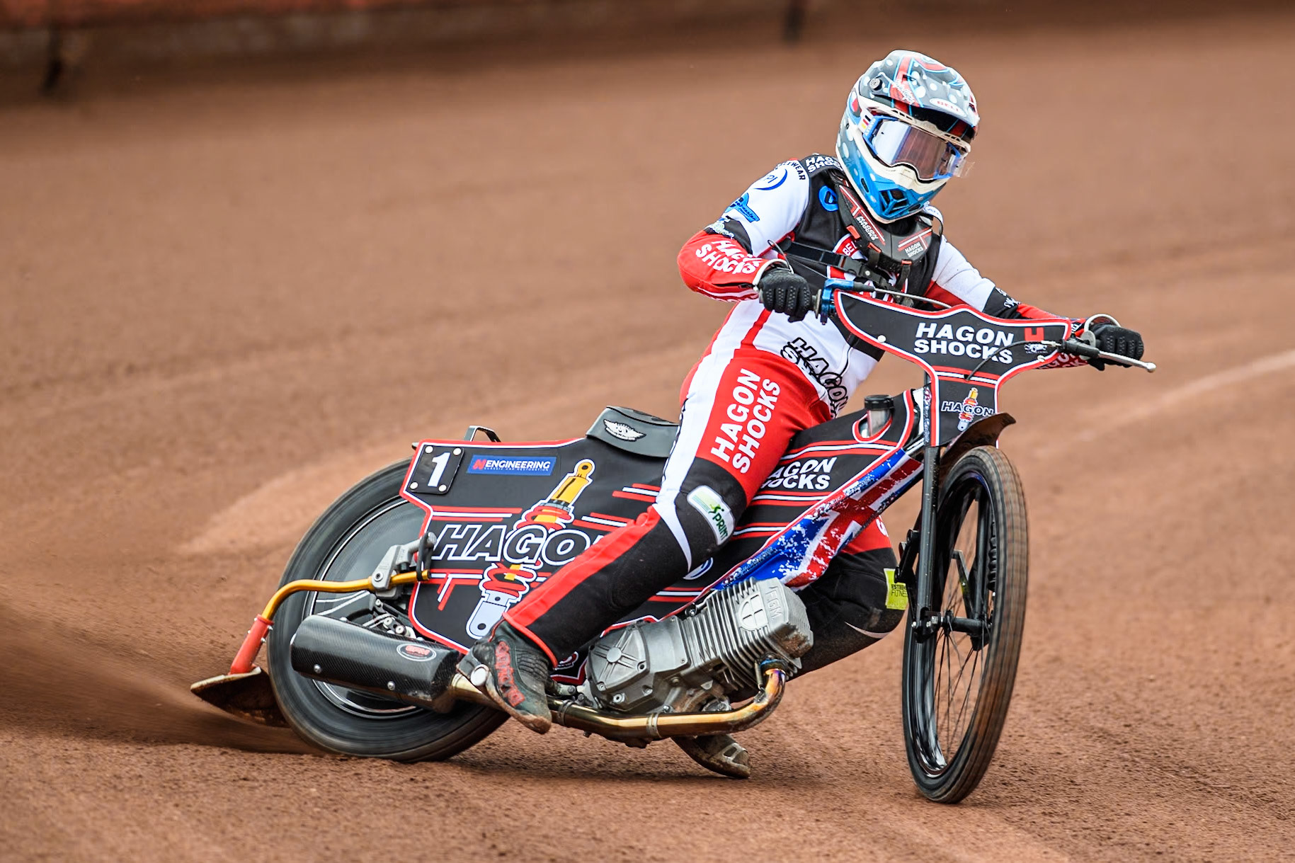 Belle Vue Colts' rider Sam Hagon in action during the Belle Vue Aces Media Day at the National Speedway Stadium, Manchester on Monday 11th March 2024. (Photo: Ian Charles | MI News)