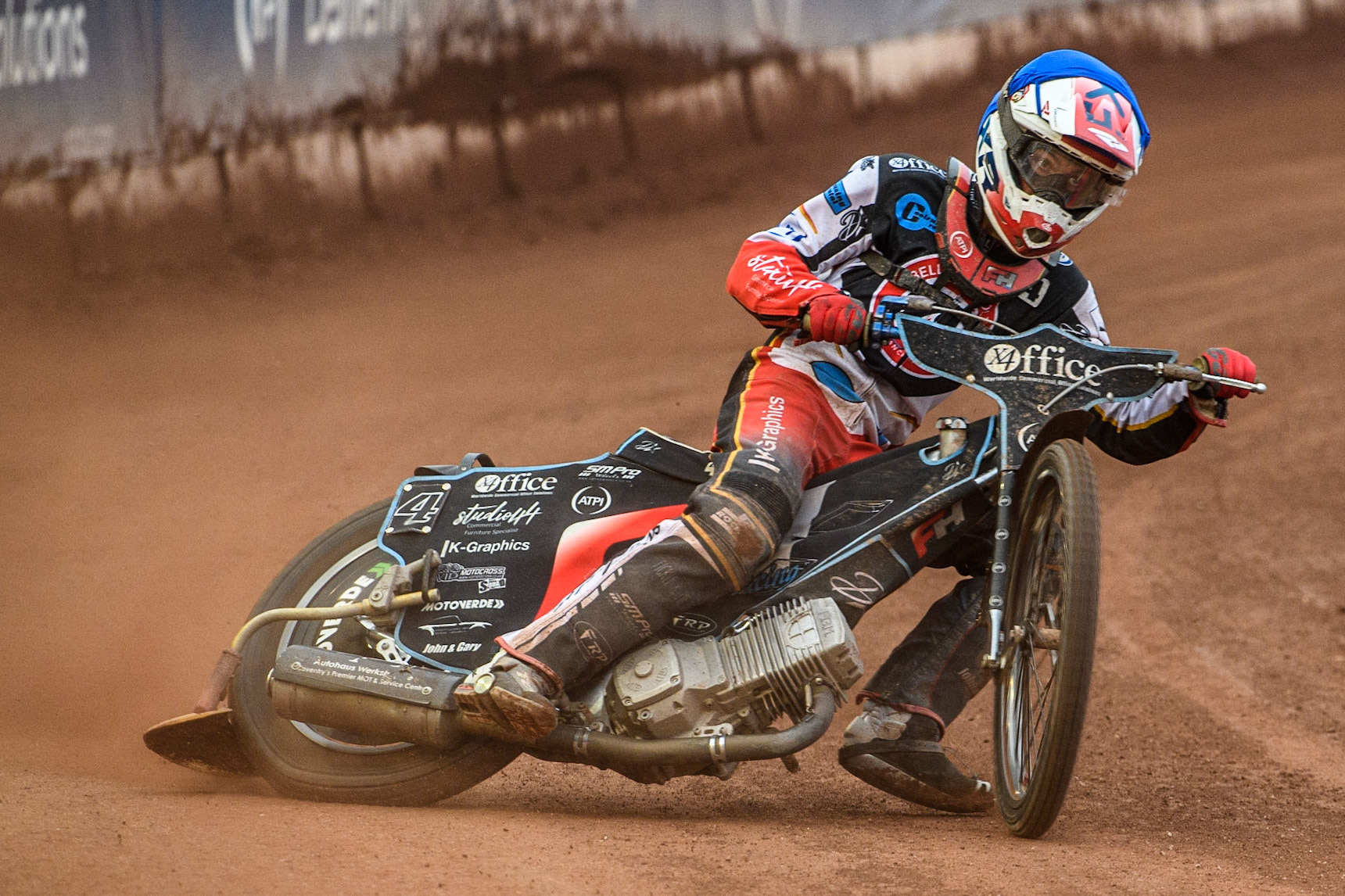 Freddy Hodder in action  for Belle Vue Cool Running Colts during the National Development League match between Belle Vue Colts and Edinburgh Monarchs Academy at the National Speedway Stadium, Manchester on Friday 21st July 2023. (Photo: Ian Charles | MI News)
