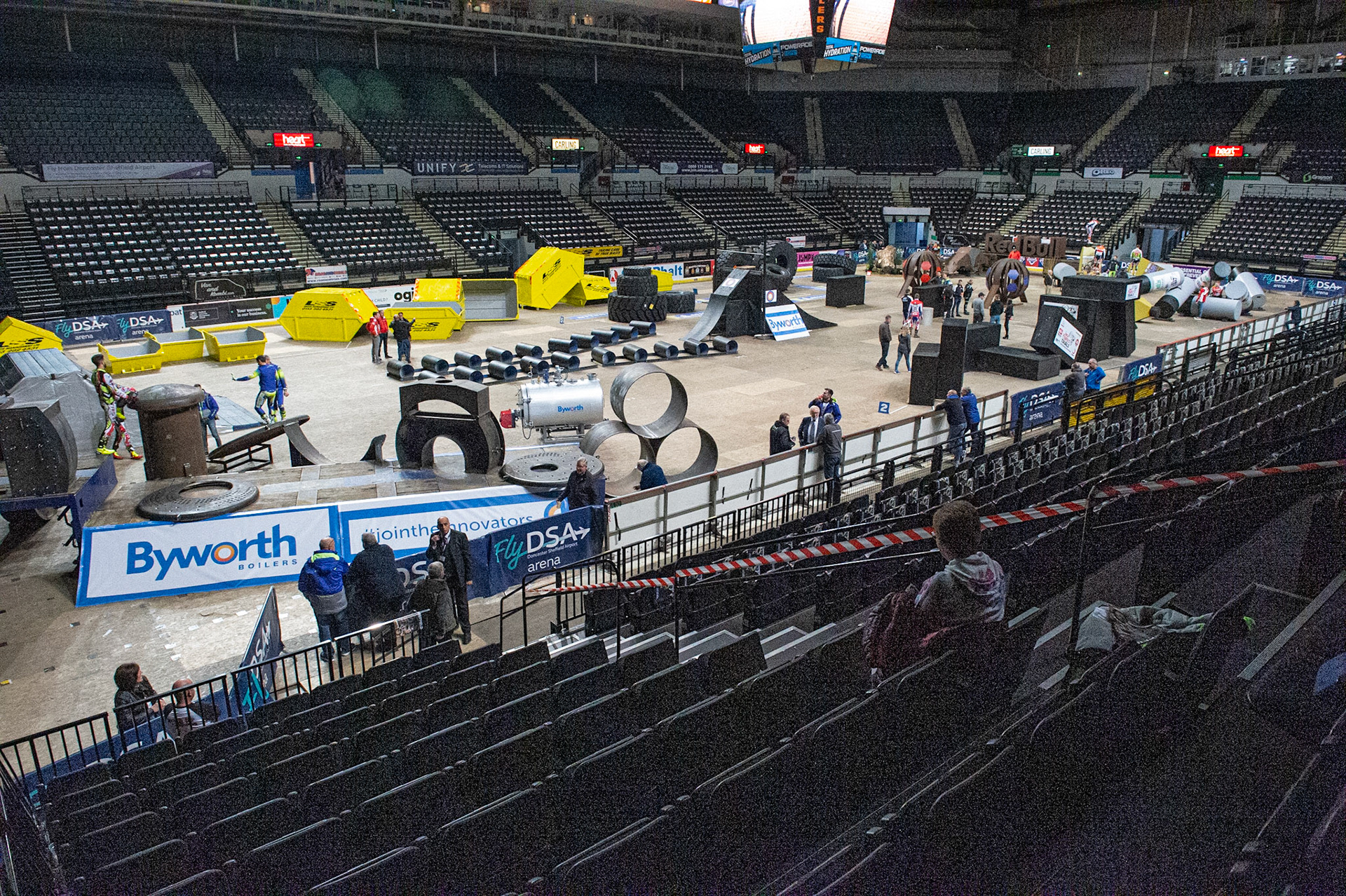 SHEFFIELD, ENGLAND  - DECEMBER 28TH   The Indoor Trials course during the 25th Anniversary Sheffield Indoor Trial at the FlyDSA Arena, Sheffield on Saturday 28th December 2019. (Credit: Ian Charles | MI News)