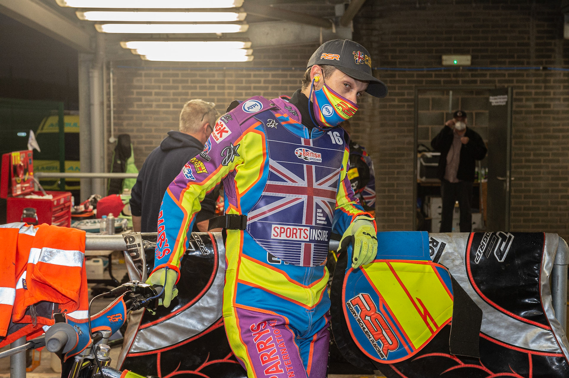 Photo: Ian CharlesRory Schlein warms up his bikeSports Insure British Speedway Championship Final, National Speedway Stadium, Manchester Monday  28  September  2020