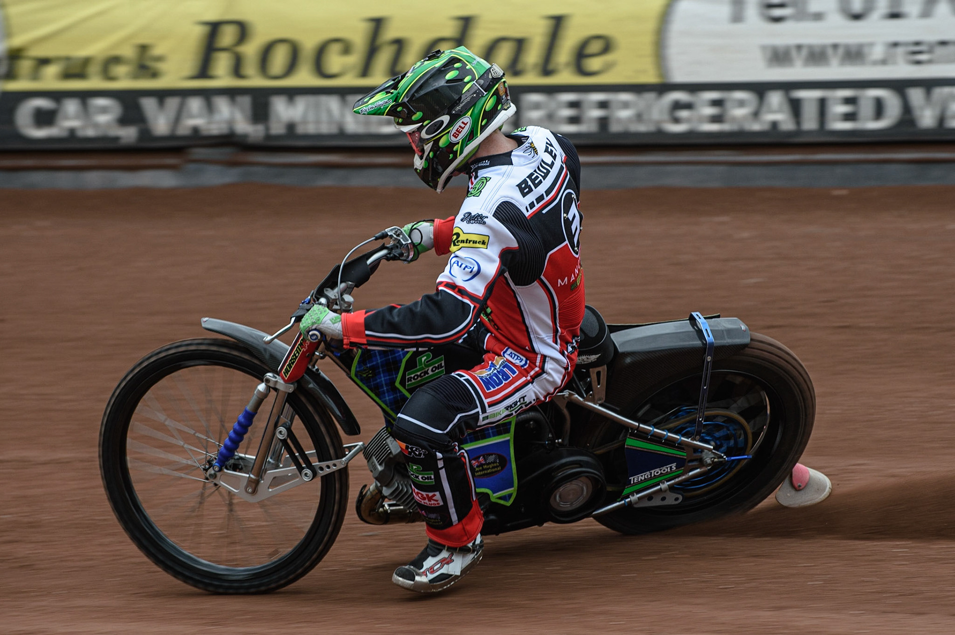 Photo: Ian CharlesDan Bewley in actionBelle Vue Press &amp; Practice Day, National Speedway Stadium, Manchester Thursday  13  May  2021
