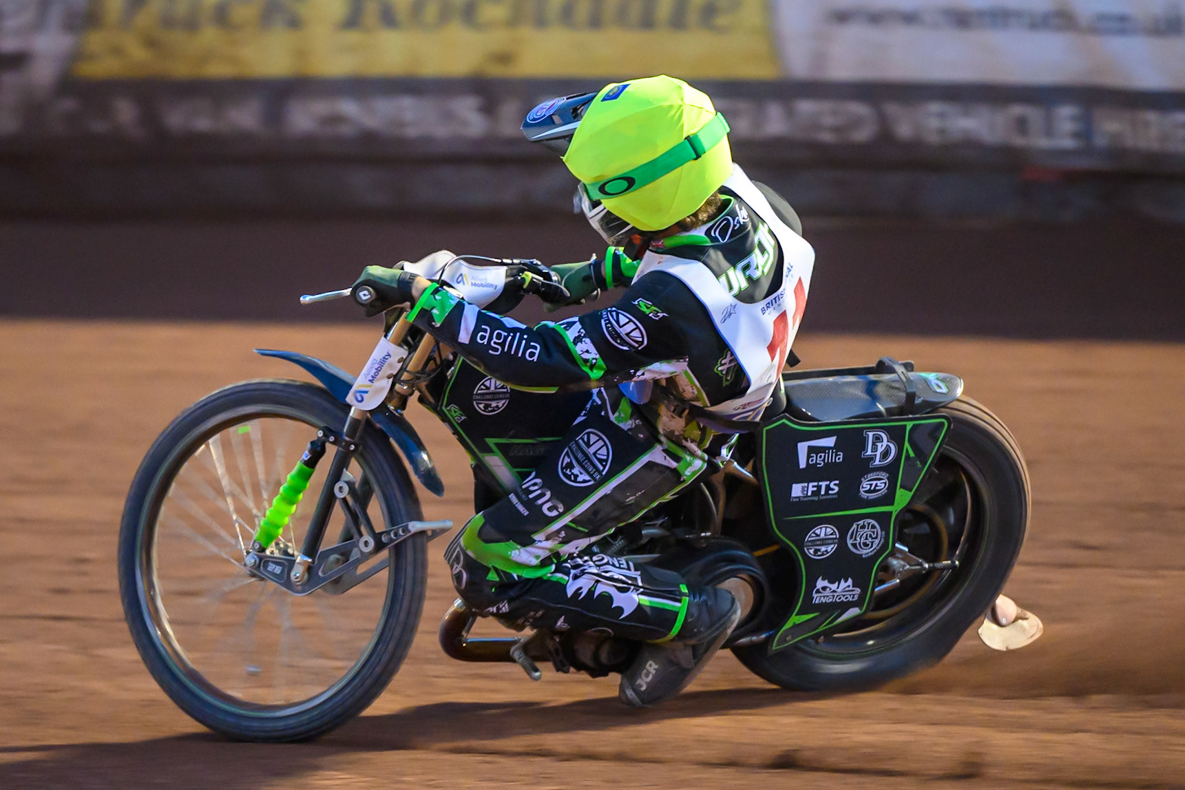 Charles Wright (11) in action during the Cab Direct British Speedway Championship Final at the National Speedway Stadium, Manchester on Saturday 15th August 2026. (Photo: Ian Charles | MI News)