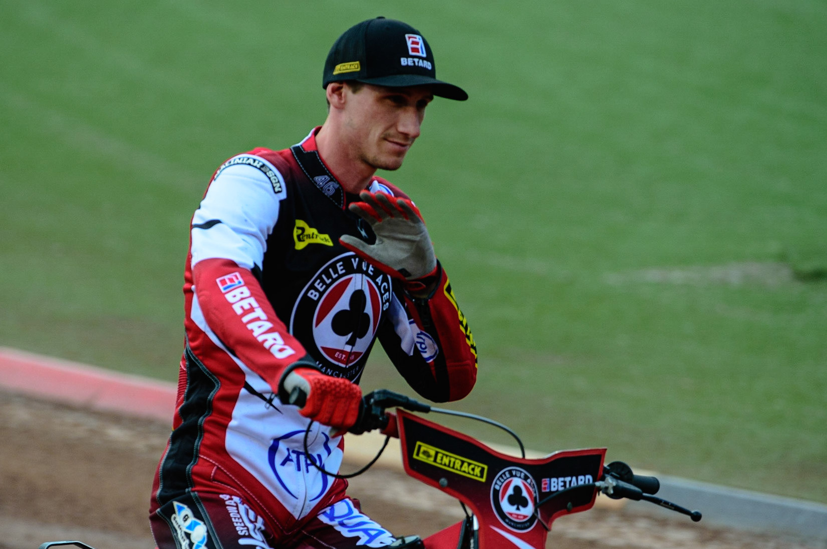 MANCHESTER UK  Max Fricke  - Belle Vue ATPI Aces  during the SGB Premiership match between Belle Vue Aces and King's Lynn Stars at the National Speedway Stadium, Manchester on Monday 11th July 2022. (Credit: Ian Charles | MI News)