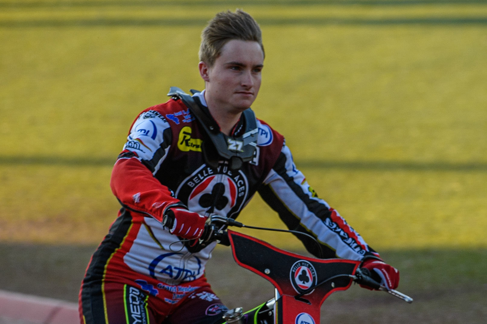 Tom Brennan - Belle Vue ATPI Aces during the Sports Insure Premiership match between Belle Vue Aces and Sheffield Tigers at the National Speedway Stadium, Manchester on Monday 7th August 2023. (Photo: Ian Charles | MI News)