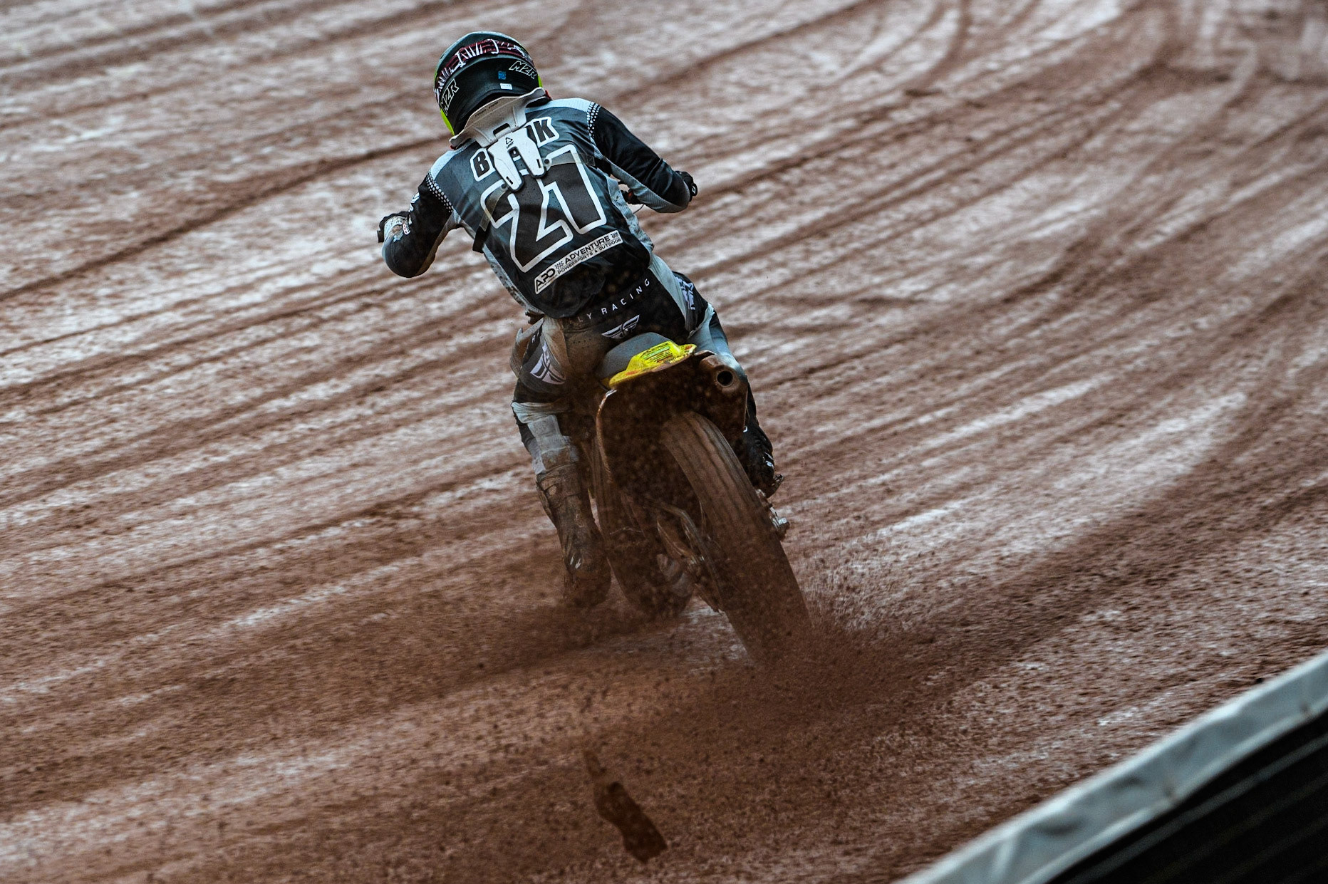 Jarred Brook (21) from Australia in action  during the FIM World Flat Track Championship Round 1 at the National Speedway Stadium, Manchester on Saturday 5th August 2023. (Photo: Ian Charles | MI News)