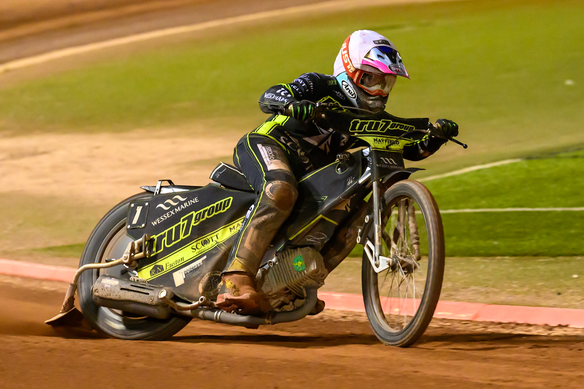 Richard Lawson of Ipswich Witches in action during the Rowe Motor Oil Premiership Play Off Semi Final 2nd leg match between Belle Vue Aces and Ipswich Witches at the National Speedway Stadium, Manchester on Monday 28th September 2026. (Photo: Ian Charles | MI News)