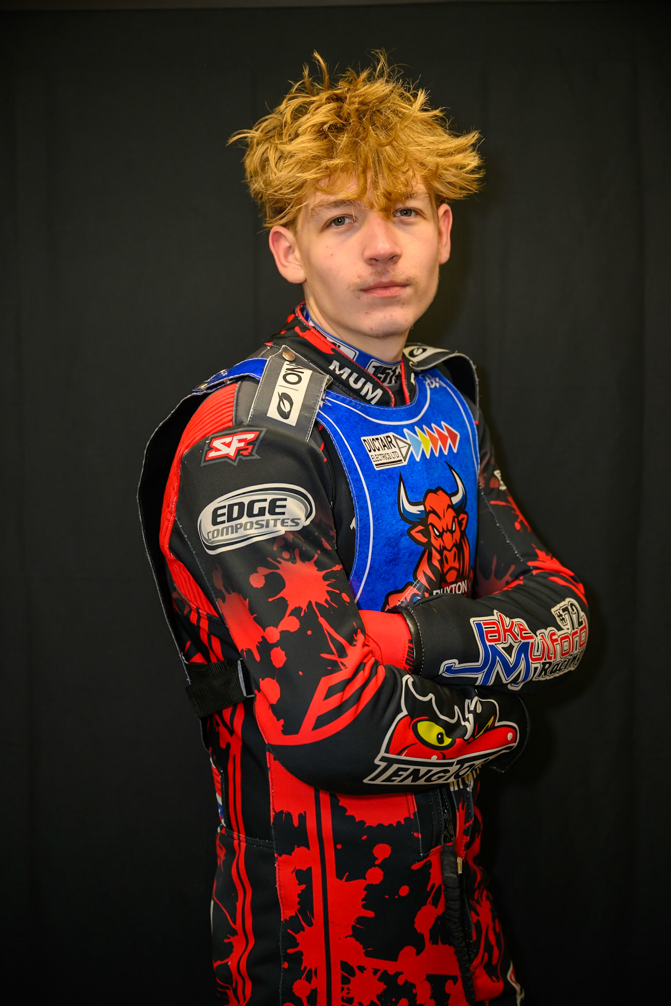 Dylan Huthwaite during Buxton Bulls Press and Practice at Hi-Edge Speedway, Buxton on Monday 30th March 2026. (Photo: Ian Charles | MI News)