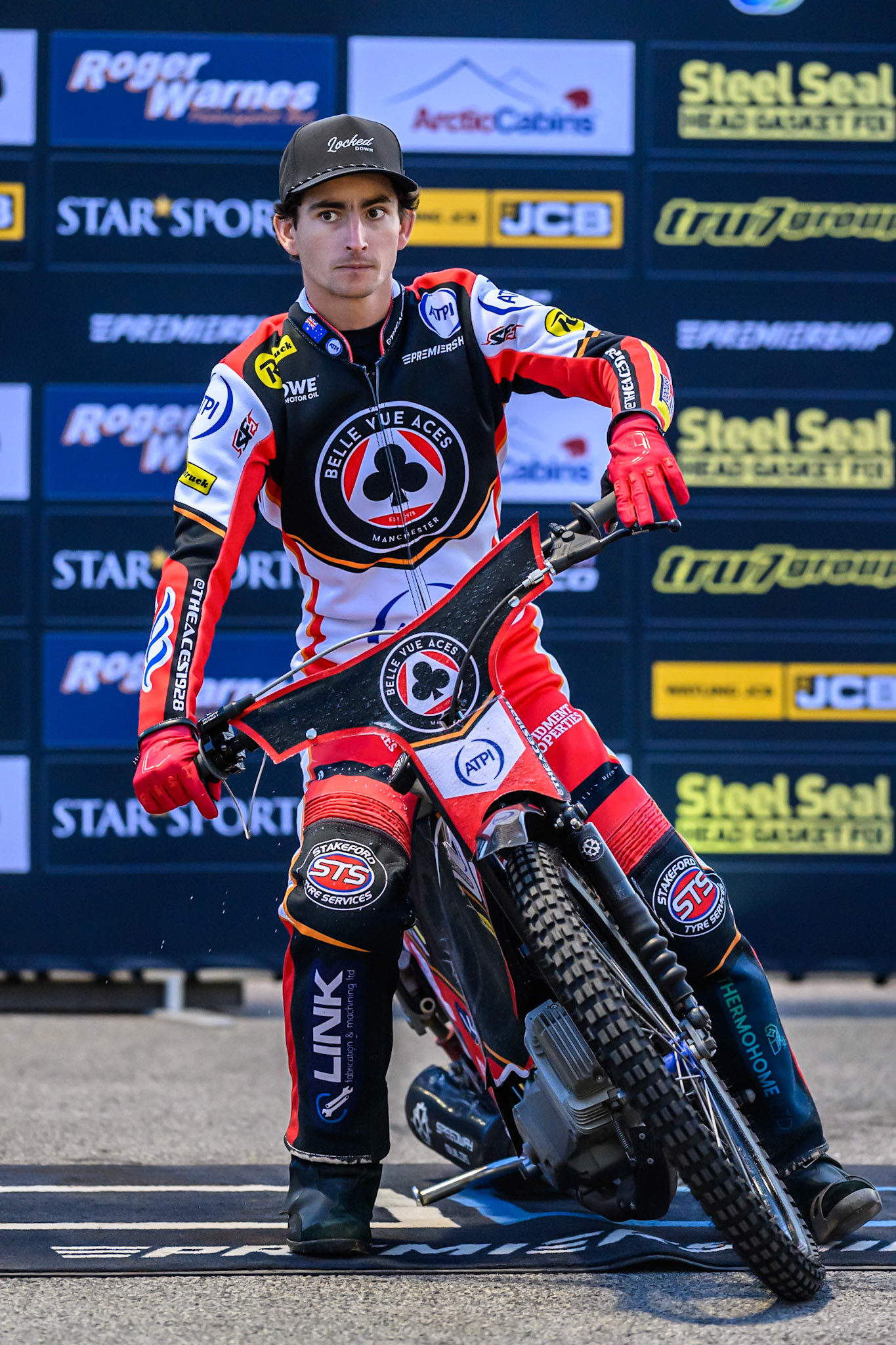 Zach Cook of Belle Vue Aces during the Rowe Motor Oil Premiership Play Off Semi Final 1 (1st Leg)  between Belle Vue Aces and Ipswich Witches at the National Speedway Stadium, Manchester on Monday 8th September 2025. (Photo: Ian Charles | MI News)