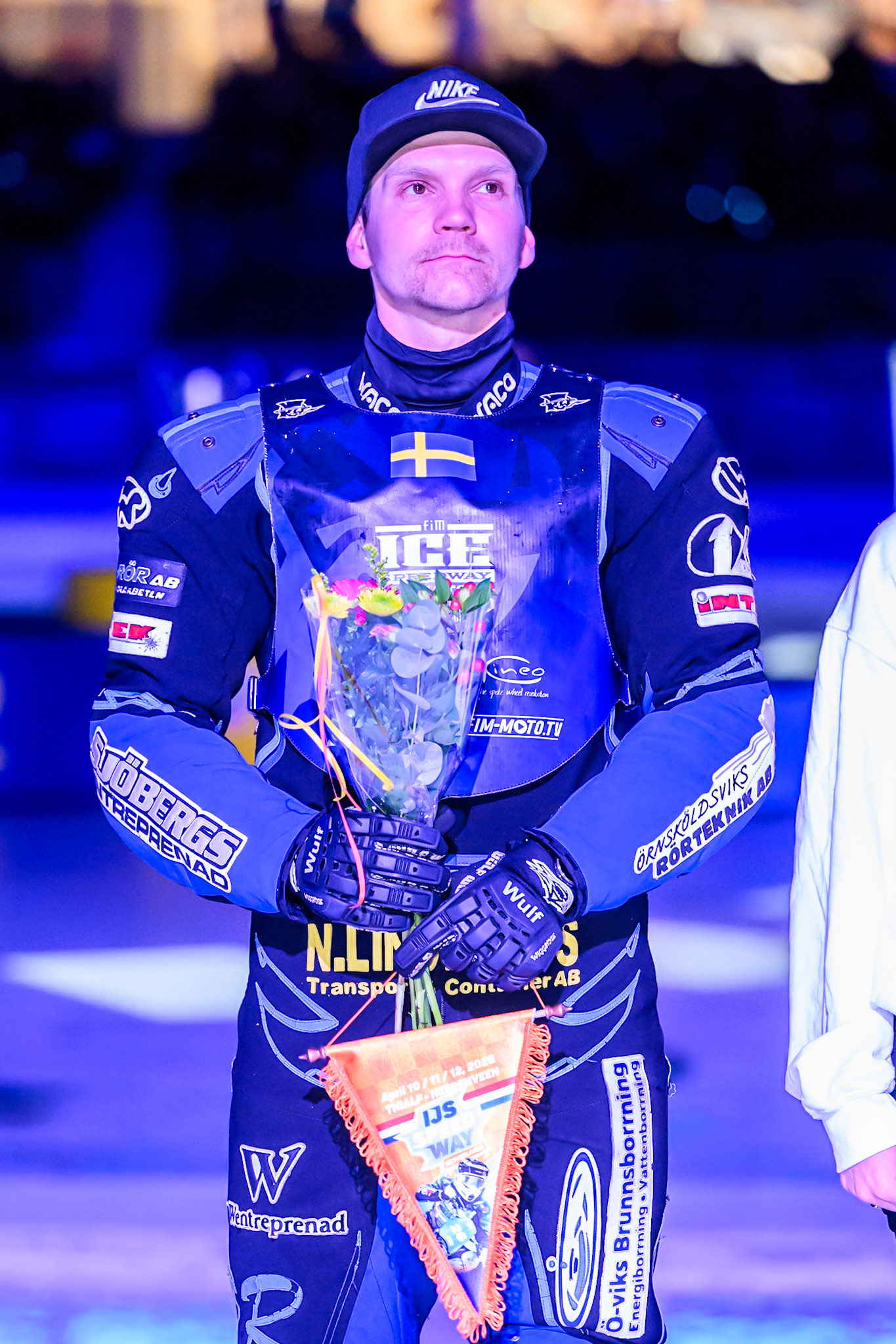 Niclas Svensson (192) of Sweden during the FIM Ice Speedway Gladiators World Championship Final 3 at Ice Rink Thialf, Heerenveen on Saturday 11th April 2026. (Photo: Ian Charles | MI News)
