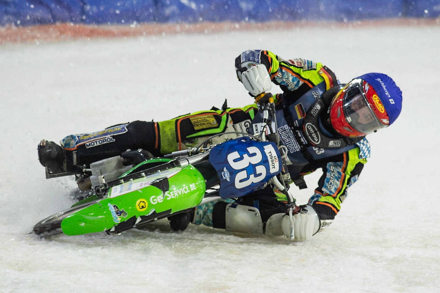 Photo: Ian Charles

Johann Weber (33) in action 

FIM Ice Speedway Gladiators World Championship, Event 5.2, Ice Rink Thialf, Heerenveen, Netherlands Sunday  31  March  2019
