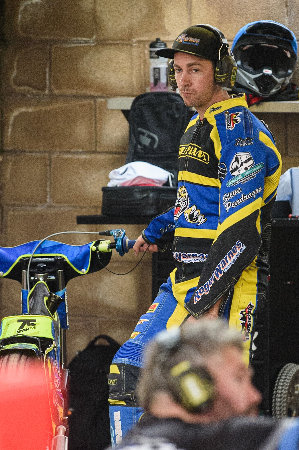 SHEFFIELD, UK. AUG 2NDTroy Batchelor  warming up his machine during the SGB Premiership match between Sheffield Tigers and Belle Vue Aces at Owlerton Stadium, Sheffield on Thursday 2nd September 2021. (Credit: Ian Charles | MI News)