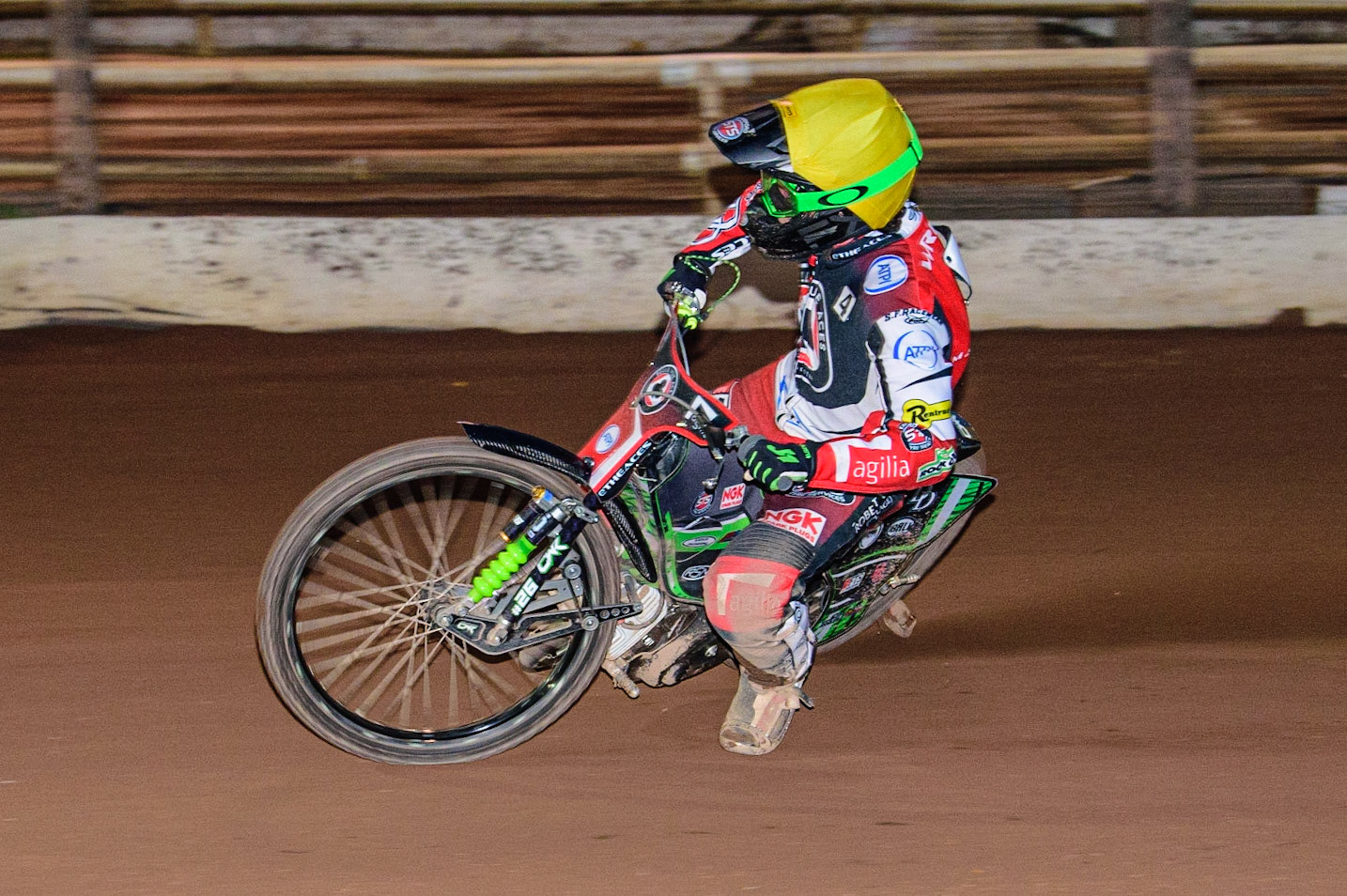 SHEFFIELD, UK. APR 14TH  Charles Wright  in action   during the SGB Premiership League Cup match between Sheffield Tigers and Belle Vue Aces at Owlerton Stadium, Sheffield on Thursday 14th April 2022. (Credit: Ian Charles | MI News)