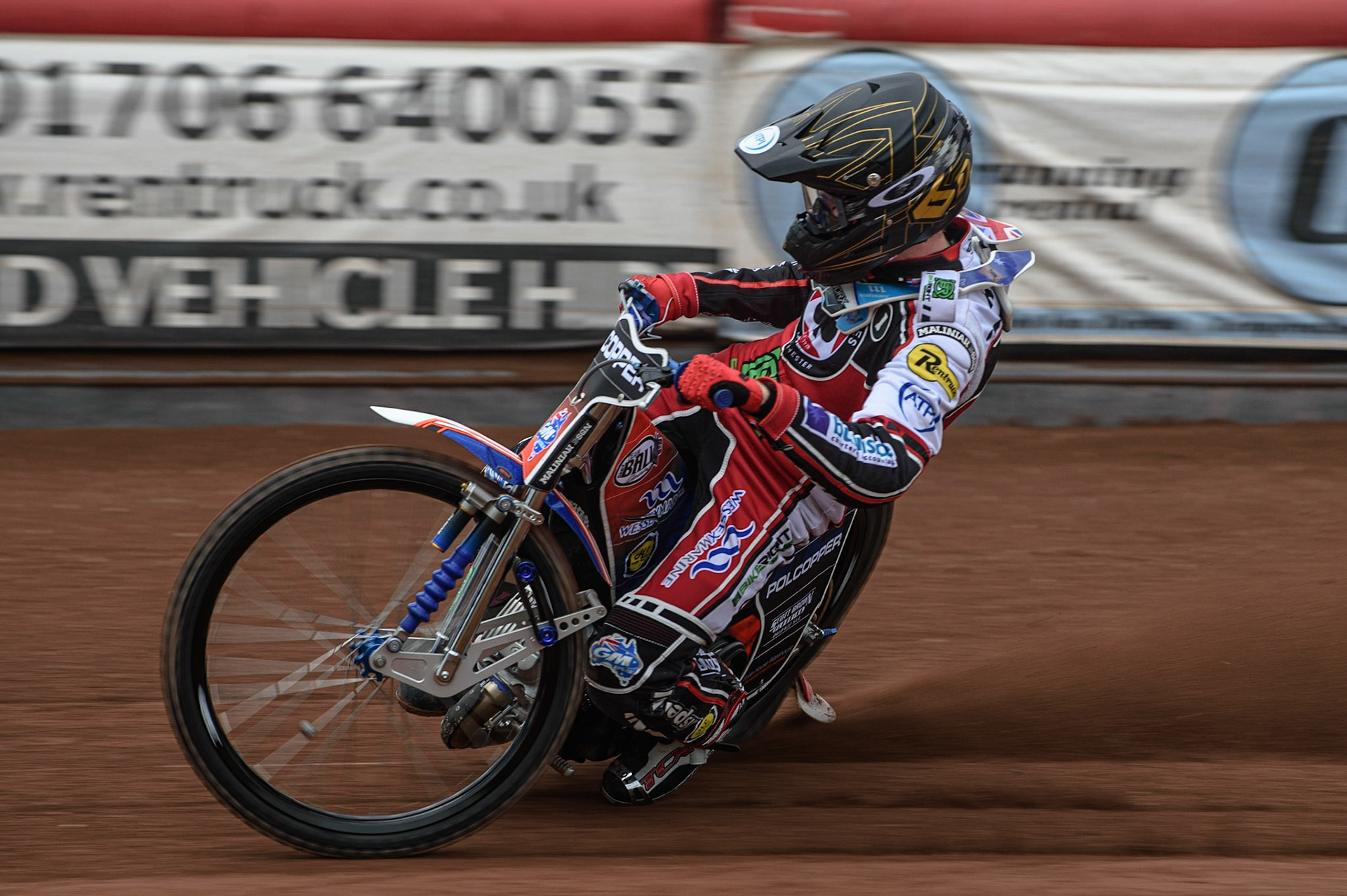 Photo: Ian CharlesBrady Kurtz in actionBelle Vue Press &amp; Practice Day, National Speedway Stadium, Manchester Thursday  13  May  2021
