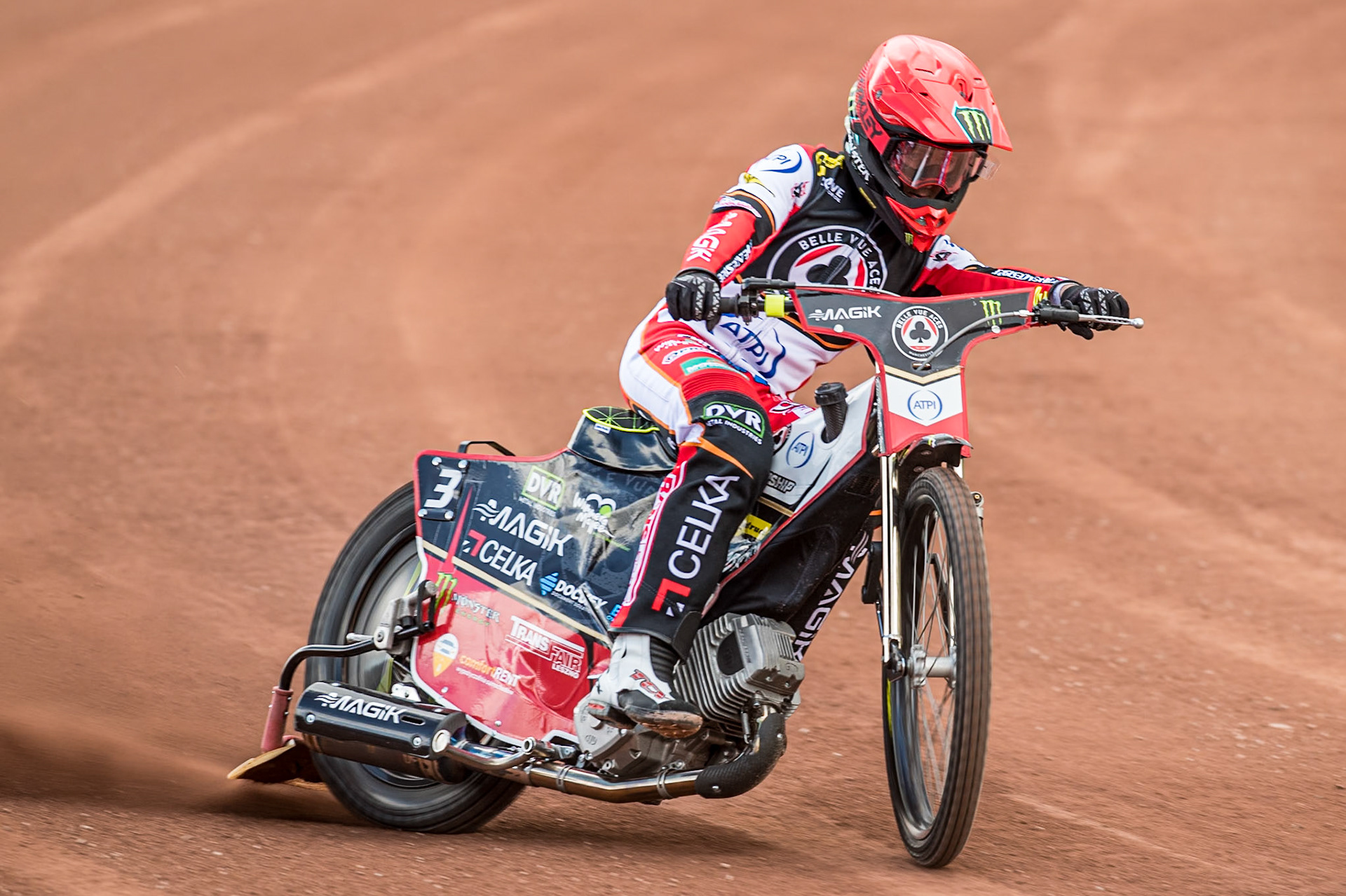 Jaimon Lidsey in action during the Belle Vue Aces Media Day at the National Speedway Stadium, Manchester on Wednesday 12th March 2025. (Photo: Ian Charles | MI News)