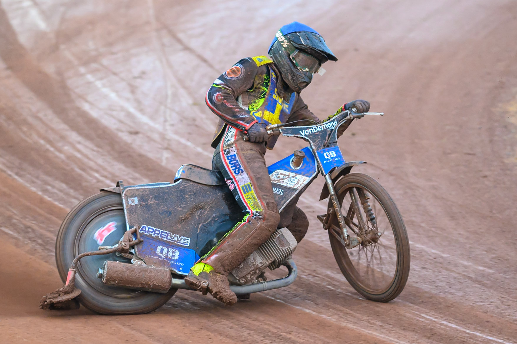 Casper Henriksson of Sweden in action during the Speedway GP Qualifying Round 3 at Allied Ashfield Stadium, Glasgow on Saturday 30th May 2026. (Photo: Ian Charles | MI News)