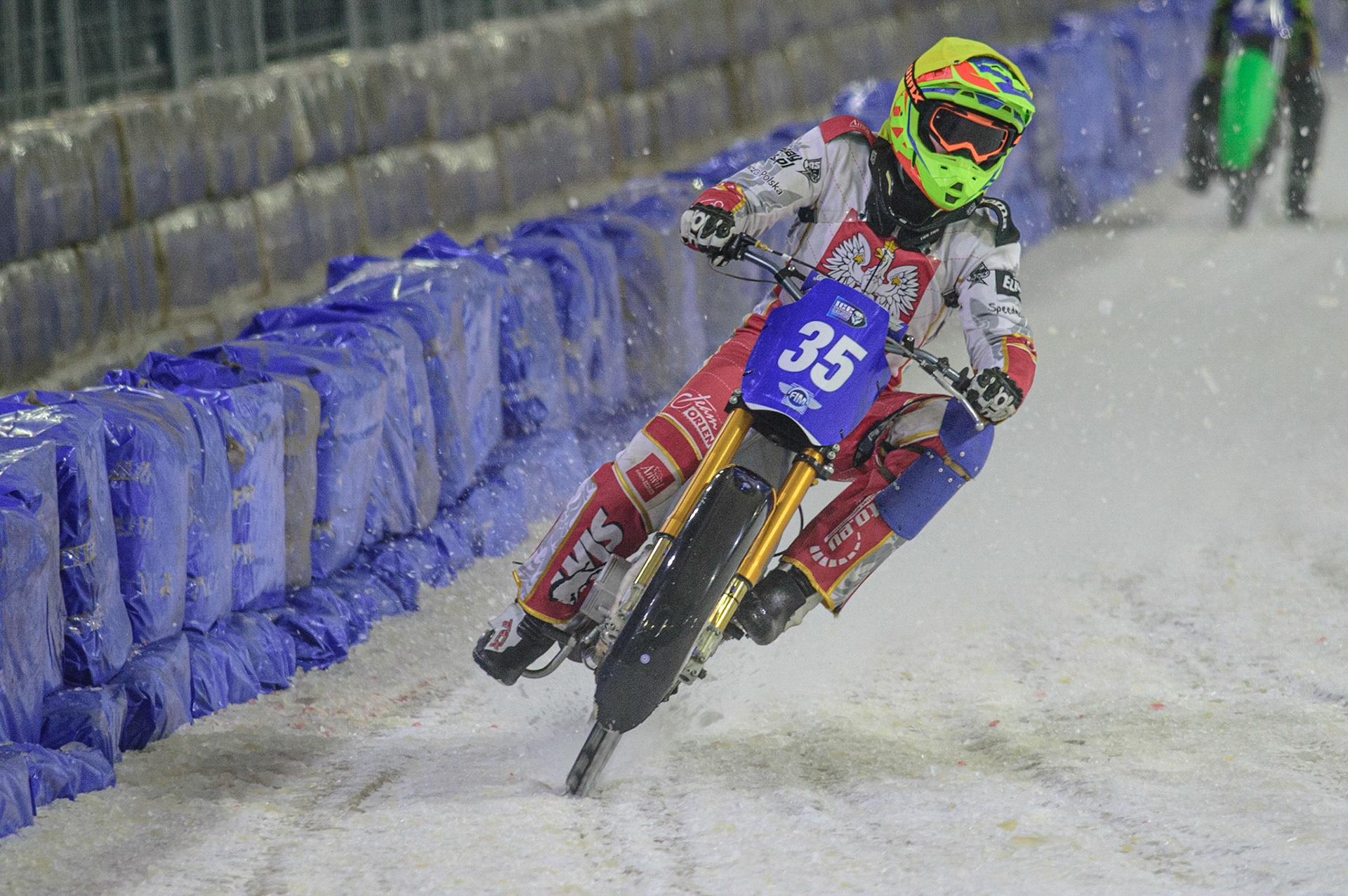 HEERENVEEN, NL. APR 1.  Michał Knapp in action during the ROLOEF THIJS BOKAAL  at Ice Rink Thialf, Heerenveen on Friday 1st April 2022. (Credit: Ian Charles | MI News)