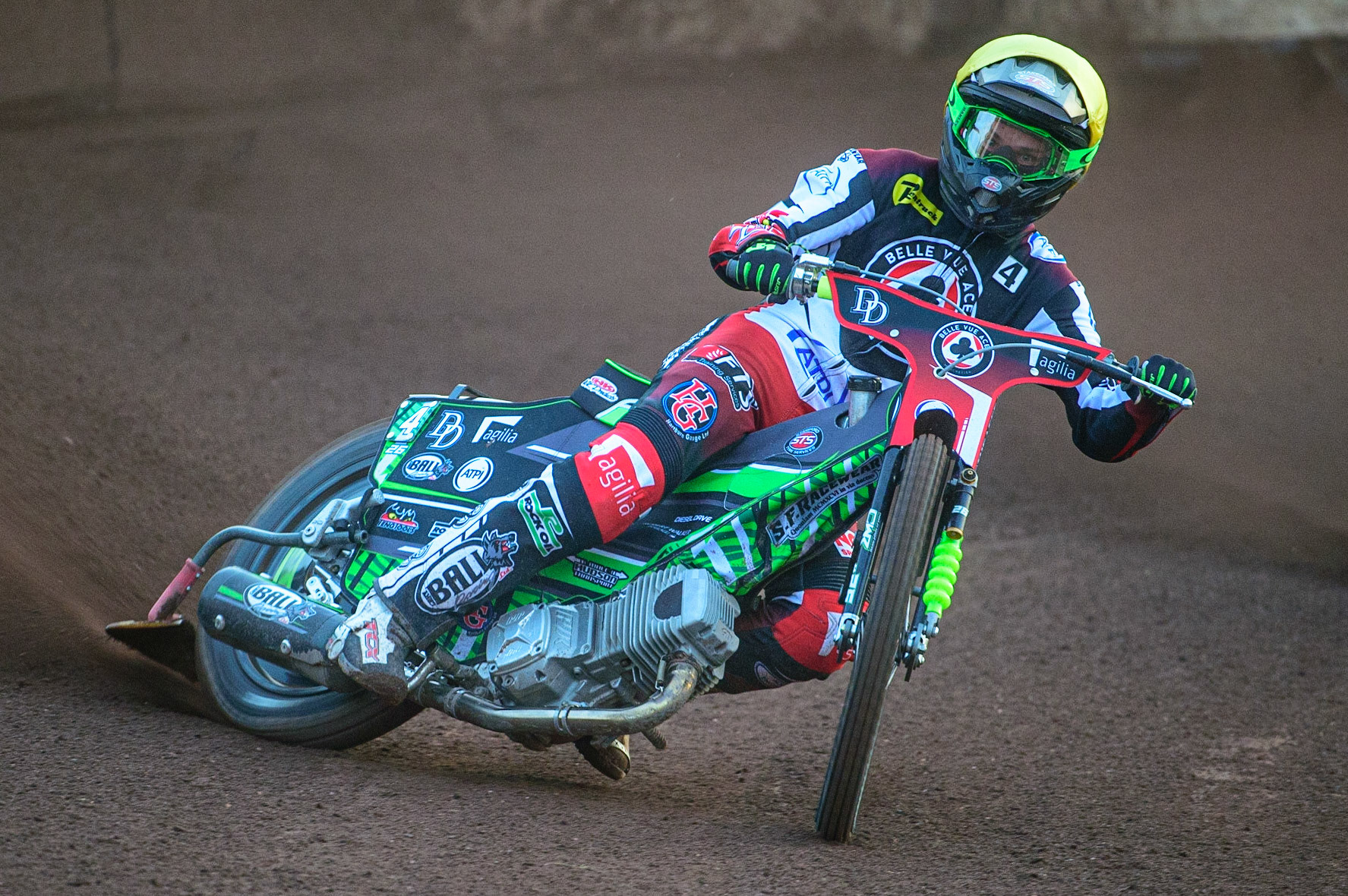 SHEFFIELD, UK. APR 14TH  Charles Wright  in action   during the SGB Premiership League Cup match between Sheffield Tigers and Belle Vue Aces at Owlerton Stadium, Sheffield on Thursday 14th April 2022. (Credit: Ian Charles | MI News)