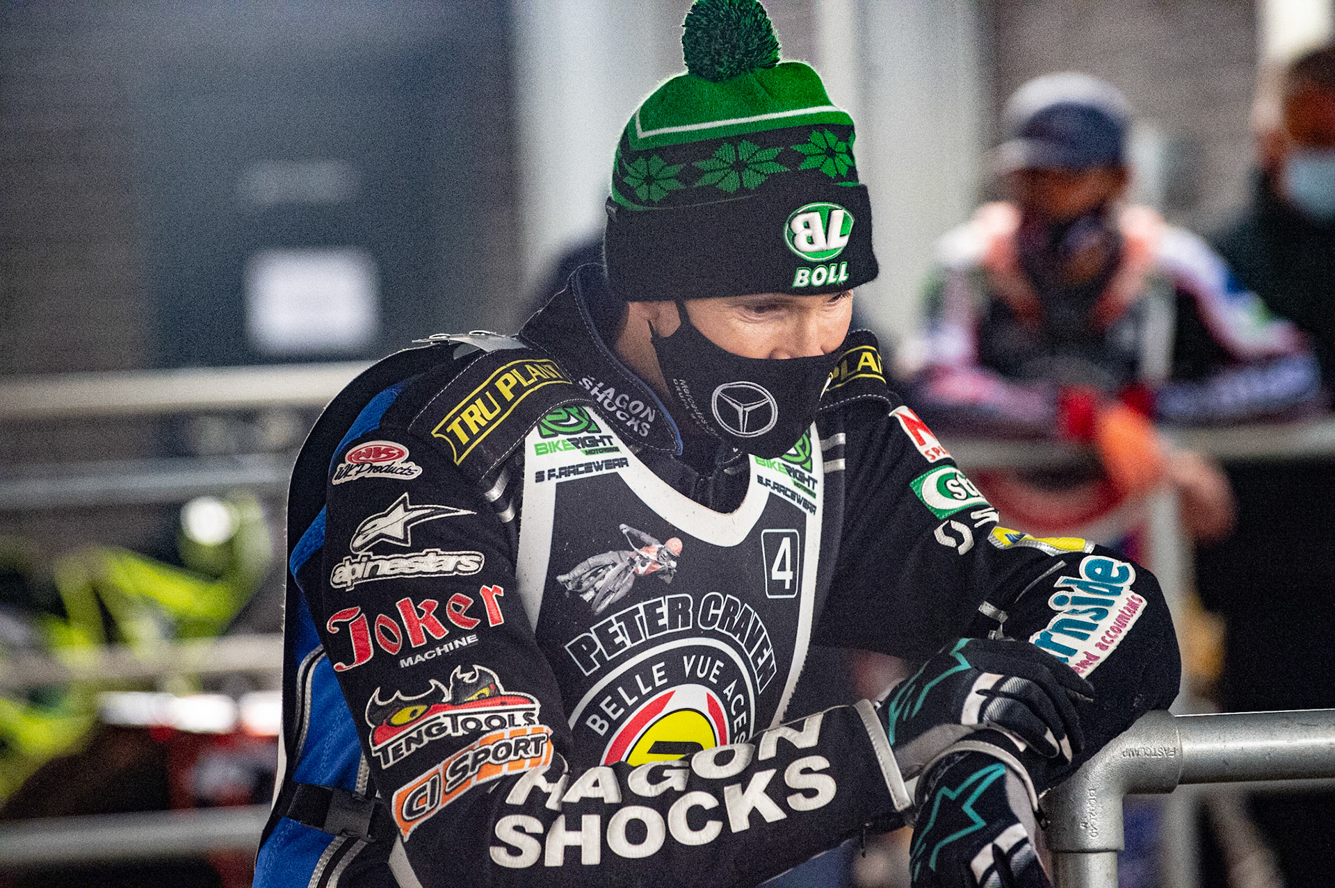 Photo: Ian CharlesJason Doyle in the pits Peter Craven Memorial Trophy, National Speedway Stadium, Manchester Thursday  22  October  2020