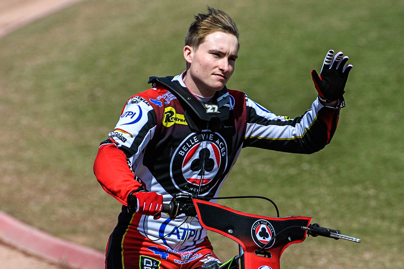 Tom Brennan - Belle Vue ATPI Aces during the Sports Insure Premiership match between Belle Vue Aces and Wolverhampton Wolves at the National Speedway Stadium, Manchester on Monday 29th May 2023. (Photo: Ian Charles | MI News)