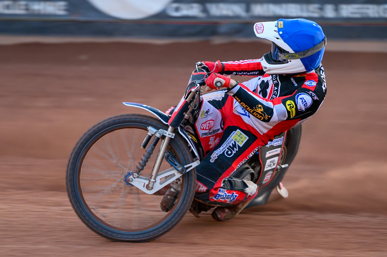 Peter Kildemand of Belle Vue Aces in action during the Rowe Motor Oil Premiership match between Belle Vue Aces and Ipswich Witches at the National Speedway Stadium, Manchester on Saturday 20th June 2026. (Photo: Ian Charles | MI News)