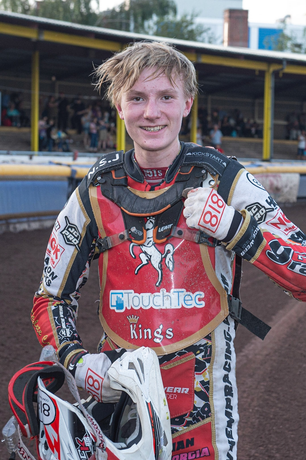 Photo by Ian Charles:

A smiling Drew Kemp celebrates 


National League Best pairs Championship, Owlerton Stadium, Sheffield, 25 August 2019