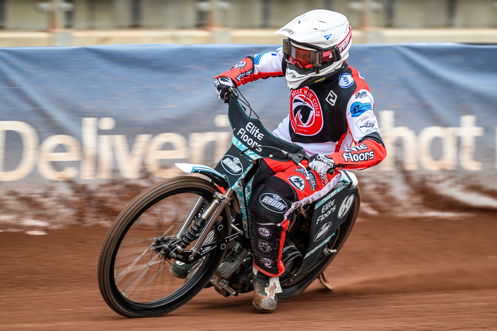 Belle Vue Colts' rider Chad Wirtzfeld  in action during the Belle Vue Aces Media Day at the National Speedway Stadium, Manchester on Monday 11th March 2024. (Photo: Ian Charles | MI News)