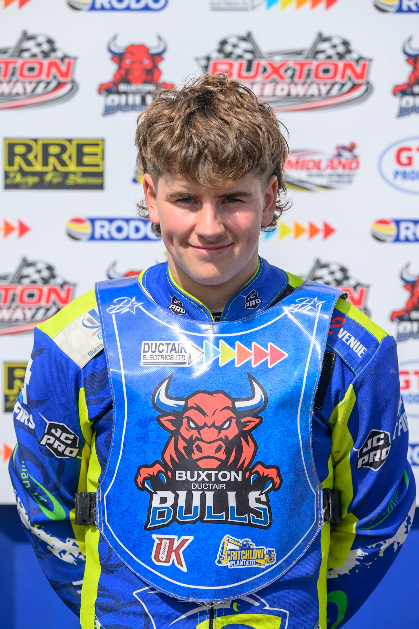 Will Boraston of Buxton Bulls during the WSRA National Development League match between Buxton Bulls and King's Lynn Young Stars at Hi-Edge Speedway, Buxton on Sunday 9th August 2026. (Photo: Ian Charles | MI News)