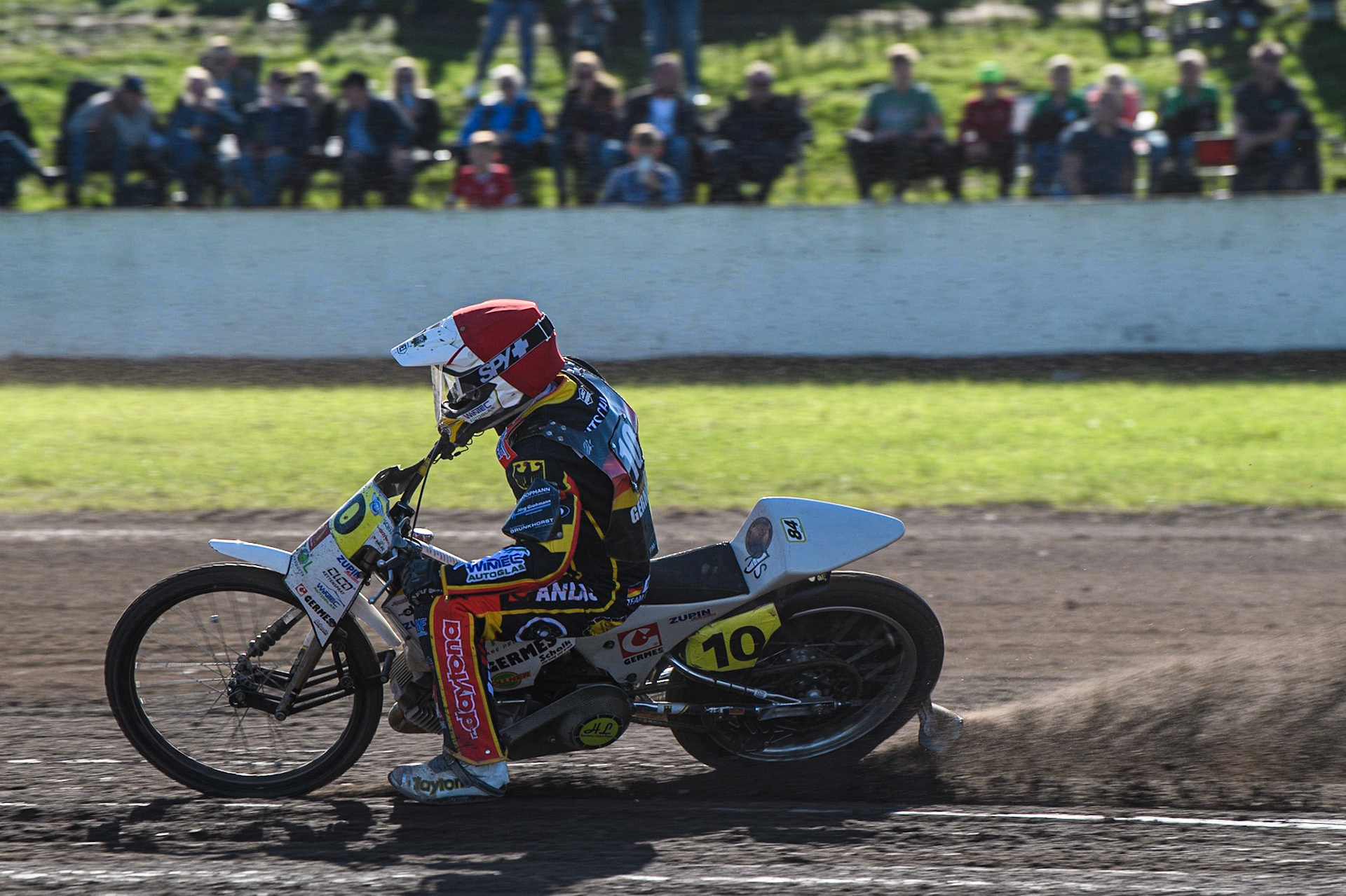 Martin Smolinski in action for Germany during the FIM Long Track Of Nations event at the Speed Centre Roden on Sunday 24th September 2023. (Photo: Ian Charles | MI News)