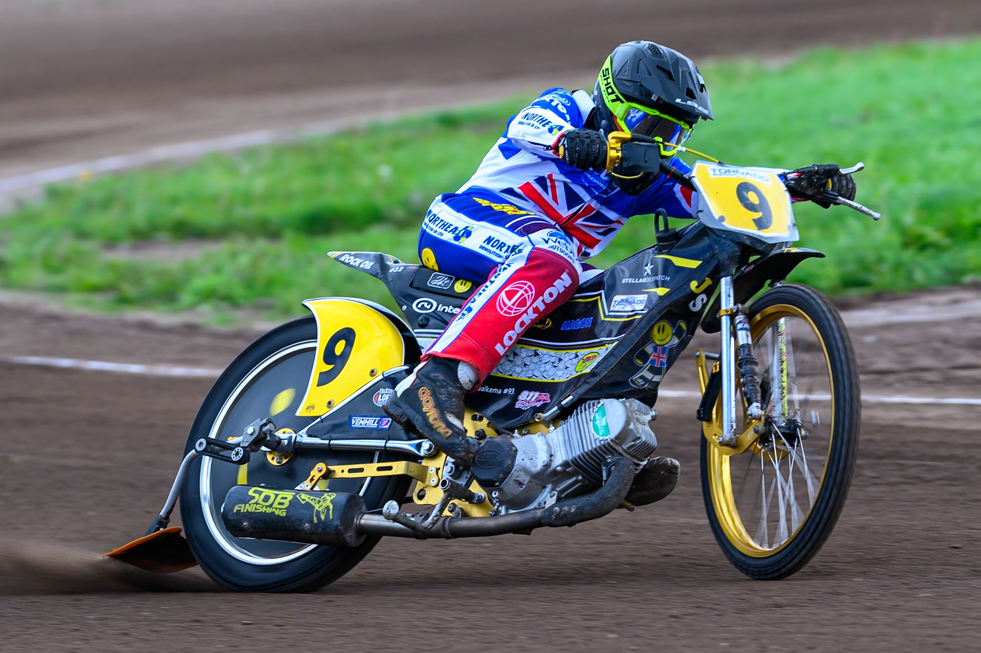 James Shanes (9)  of Great Britain during practice for  the FIM Long Track of Nations 2026 at the Speed Centre Roden in the Netherlands on Sunday 20th September 2026. (Photo: Ian Charles | MI News)
