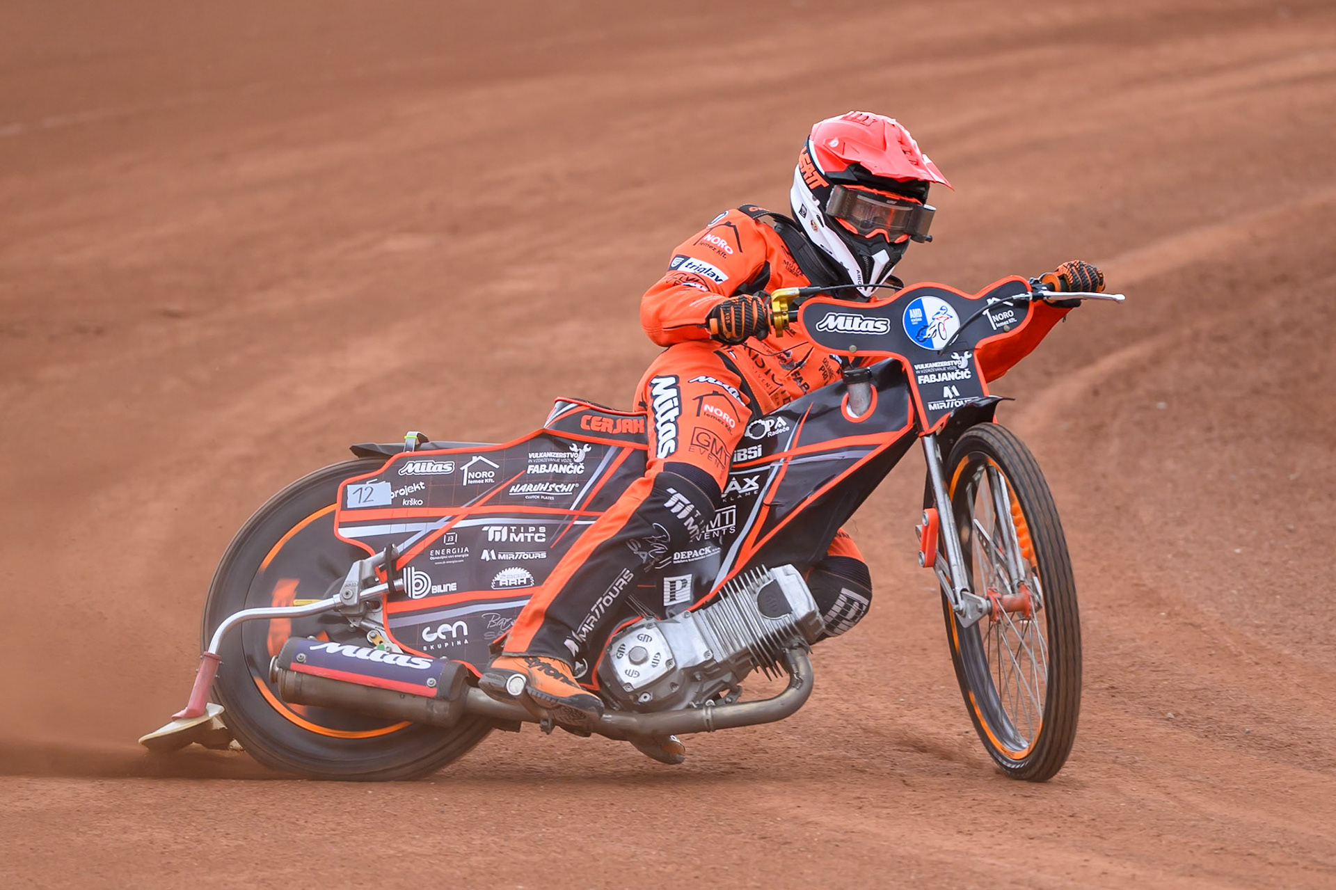 Sven Cerjak of Slovenia during practice for the Speedway GP Qualifying Round 3 at Allied Ashfield Stadium, Glasgow on Saturday 30th May 2026. (Photo: Ian Charles | MI News)
