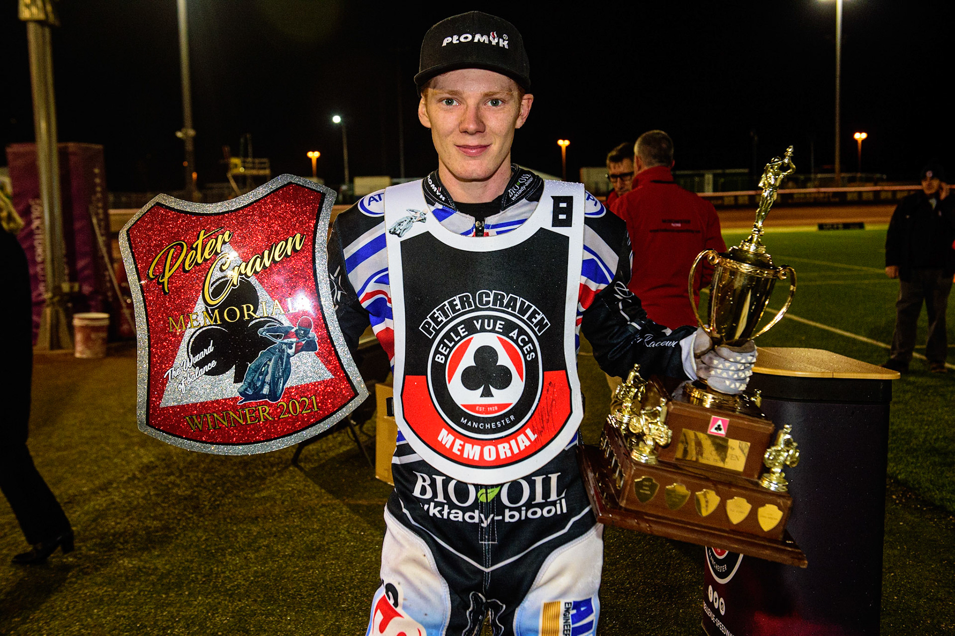 MANCHESTER, UK. OCT 23RD  Dan Bewley  - Winner of the Peter Craven Memorial Trophy during the Peter Craven Memorial Trophy event at the National Speedway Stadium, Manchester on Saturday 23rd October 2021. (Credit: Ian Charles | MI News)