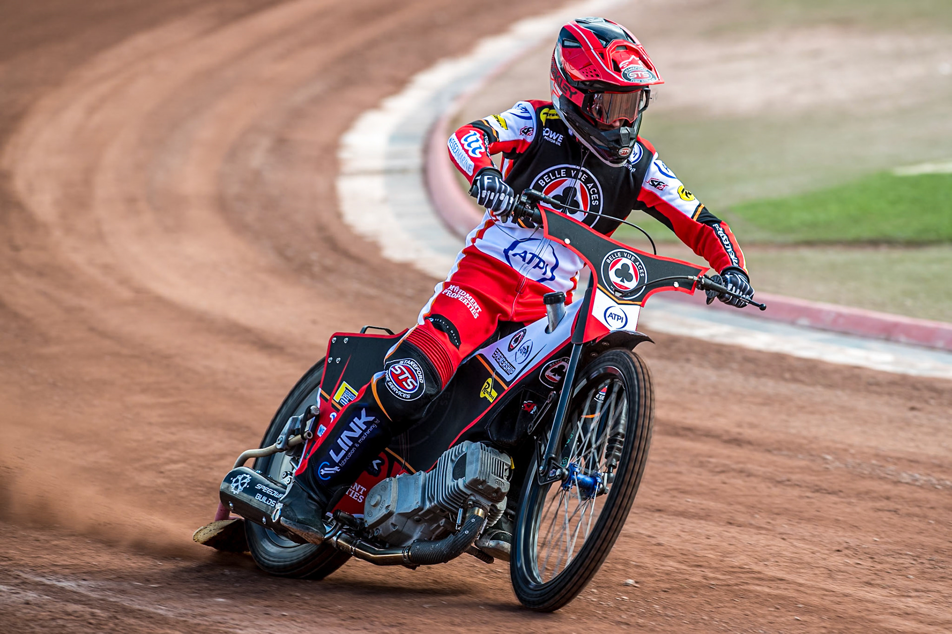 Zack Cook in action during the Belle Vue Aces Media Day at the National Speedway Stadium, Manchester on Wednesday 12th March 2025. (Photo: Ian Charles | MI News)