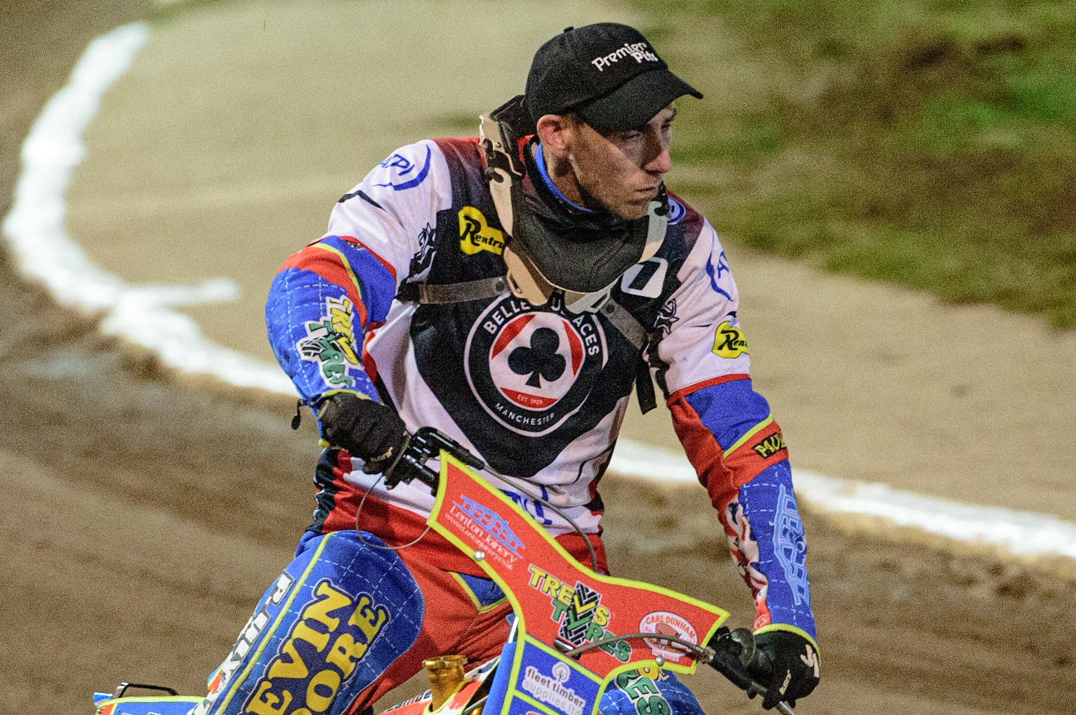 Simon Lambert on the parade lap during the SGB Premiership Grand Final 2nd Leg between Sheffield Tigers and Belle Vue Aces at Owlerton Stadium, Sheffield on Thursday 13th October 2022. (Credit: Ian Charles | MI News)
