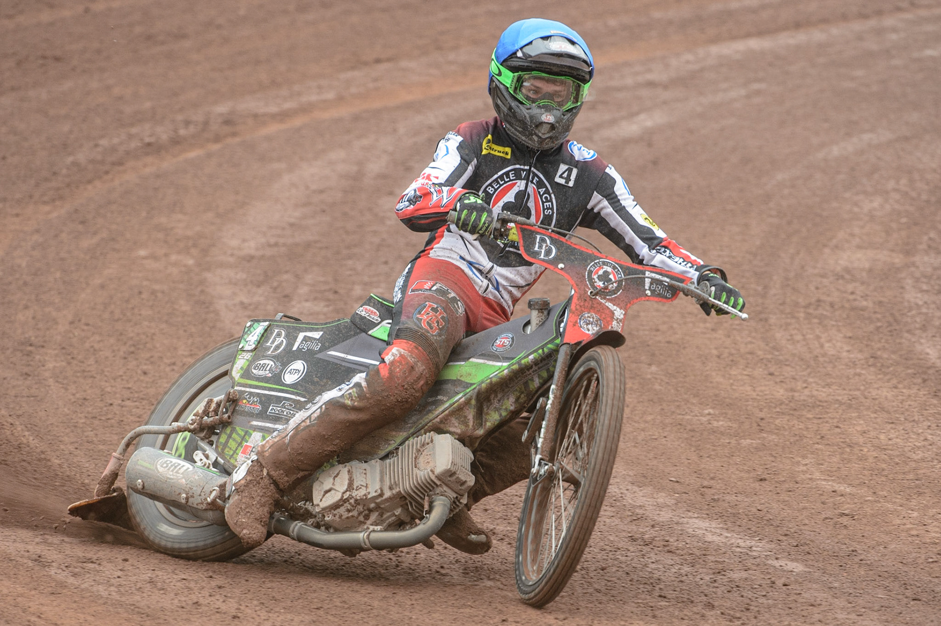 MANCHESTER, UK. MAY 2ND Charles Wright  in action for Belle Vue ATPI Aces   during the SGB Premiership match between Belle Vue Aces and Peterborough at the National Speedway Stadium, Manchester on Monday 2nd May 2022. (Credit: Ian Charles | MI News)