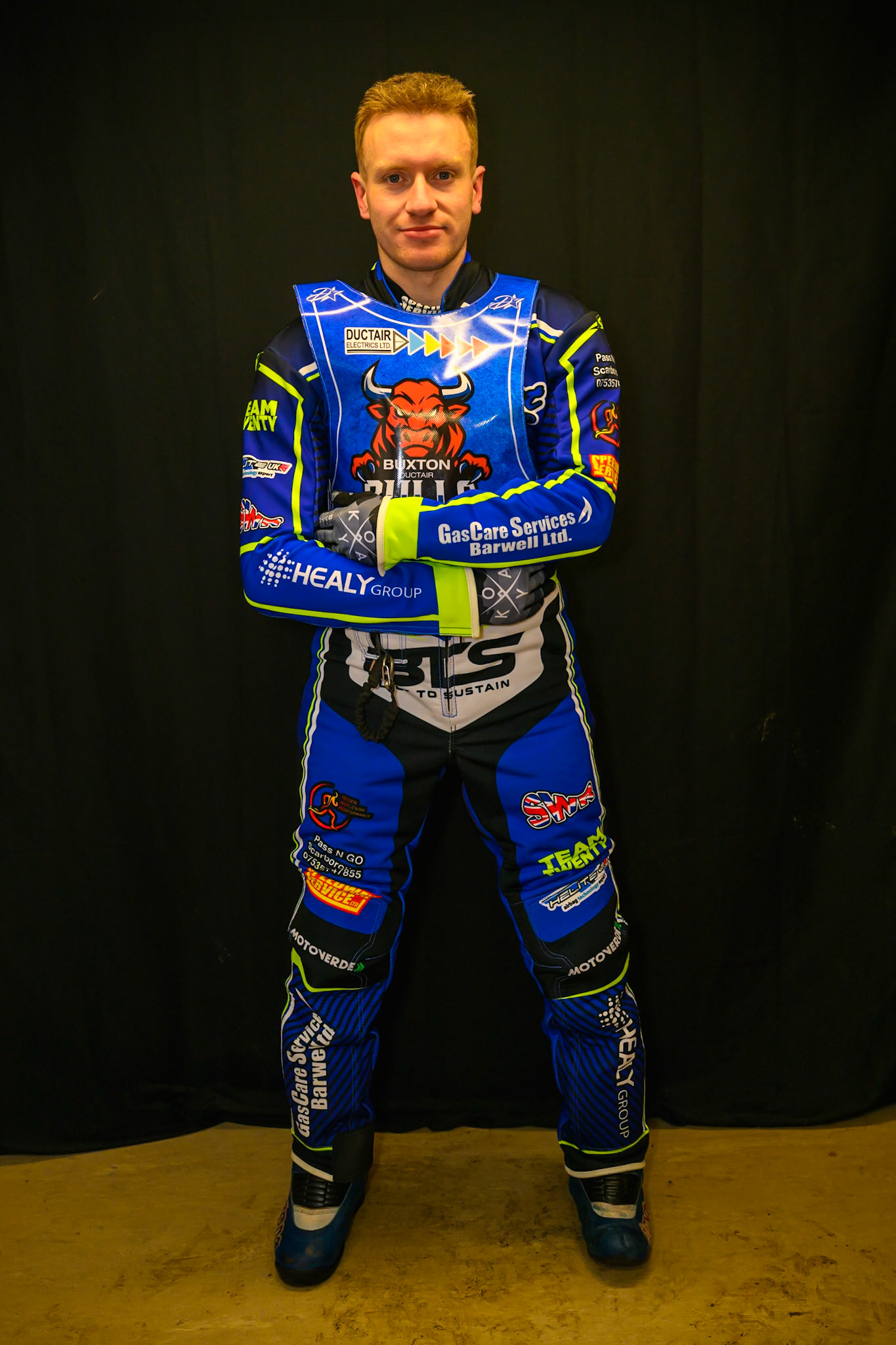 Arran Butcher during Buxton Bulls Press and Practice at Hi-Edge Speedway, Buxton on Monday 30th March 2026. (Photo: Ian Charles | MI News)