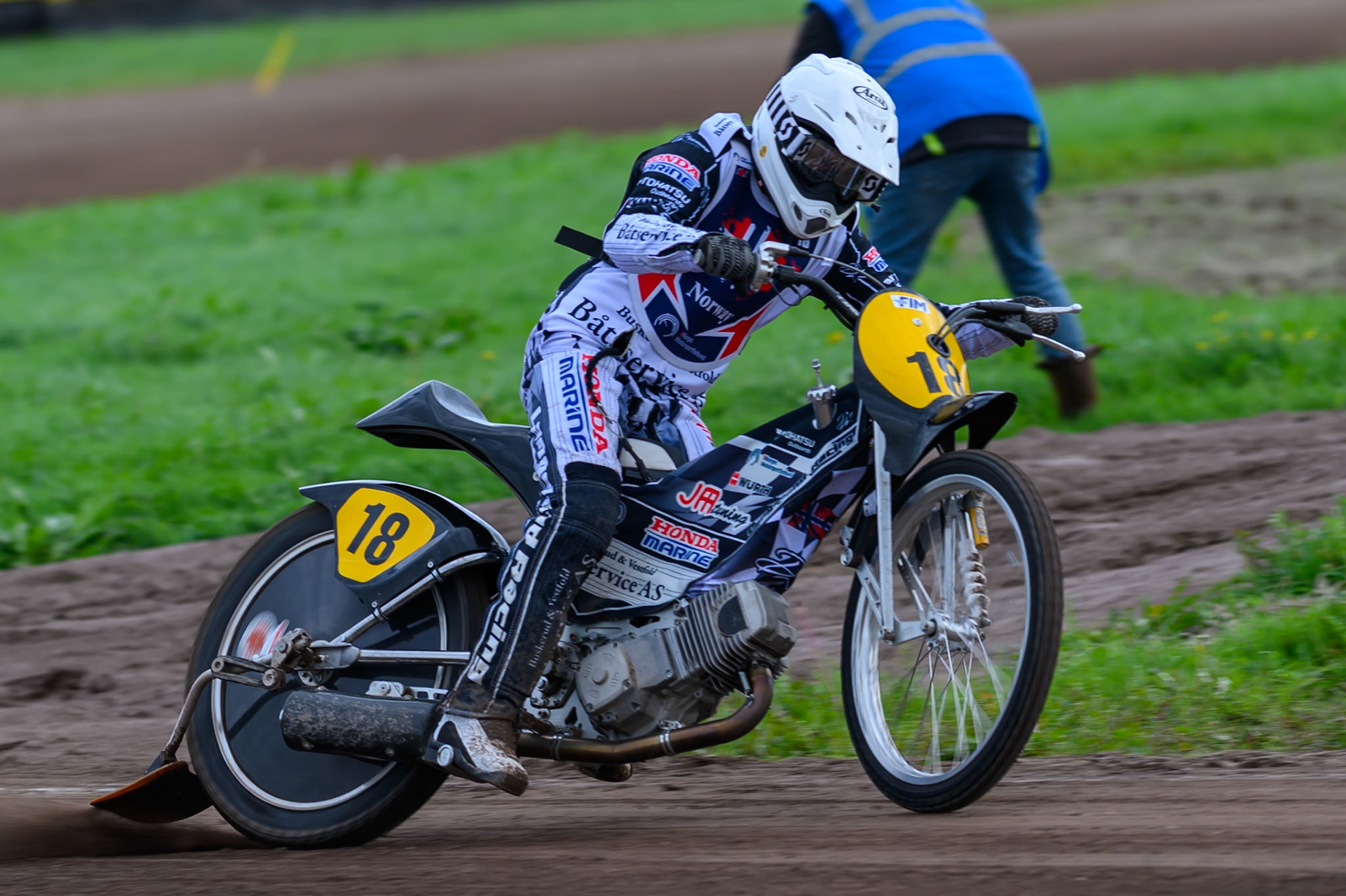 Robert Langeland (18) of Norway during practice for  the FIM Long Track of Nations 2026 at the Speed Centre Roden in the Netherlands on Sunday 20th September 2026. (Photo: Ian Charles | MI News)