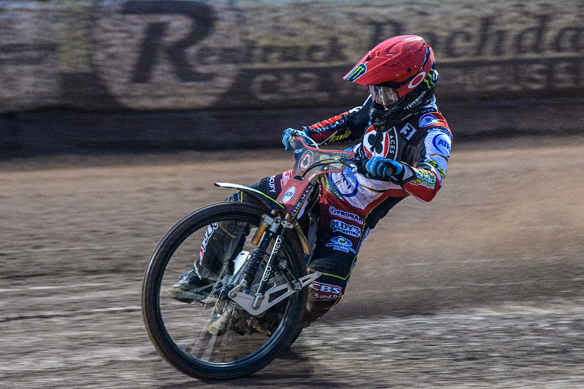 Emil Breum  in action for Belle Vue ATPI Aces during the Sports Insure Premiership match between Belle Vue Aces and King's Lynn Stars at the National Speedway Stadium, Manchester on Monday 21st August 2023. (Photo: Ian Charles | MI News)