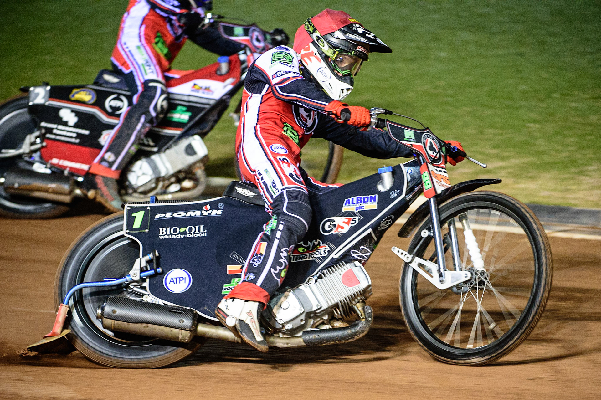 MANCHESTER, UK. OCT 11TH  Dan Bewley  in action for Belle Vue BikeRight Aces  during the SGB Premiership Grand Final 1st Leg between Belle Vue Aces and Peterborough Panthers at the National Speedway Stadium, Manchester on Monday 11th October 2021. (Credit: Ian Charles | MI News)
