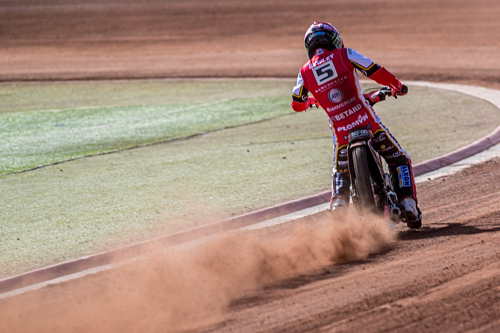 Dan Bewley in action during the Belle Vue Aces Media Day at the National Speedway Stadium, Manchester on Wednesday 12th March 2025. (Photo: Ian Charles | MI News)