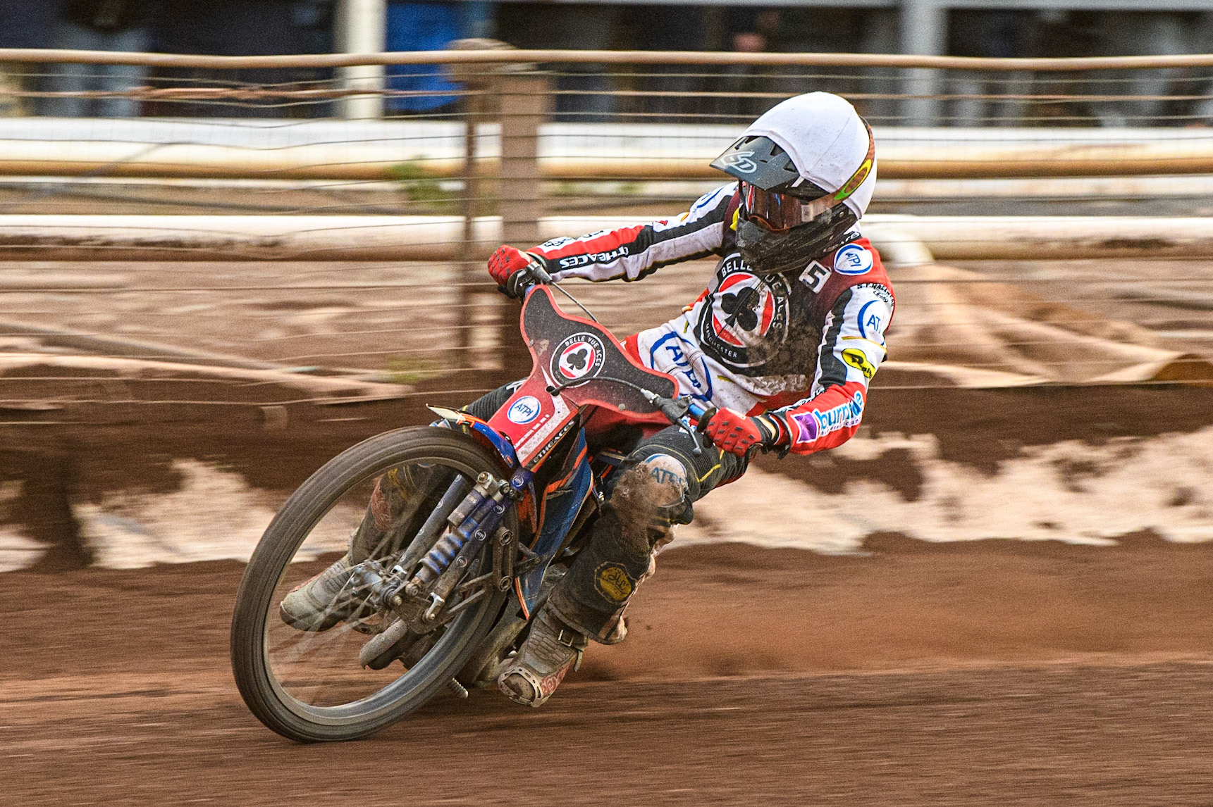 Brady Kurtz in action  for Belle Vue ATPI Aces during the Sports Insure Premiership match between Sheffield Tigers and Belle Vue Aces at Owlerton Stadium, Sheffield on Thursday 20th July 2023. (Photo: Ian Charles | MI News)